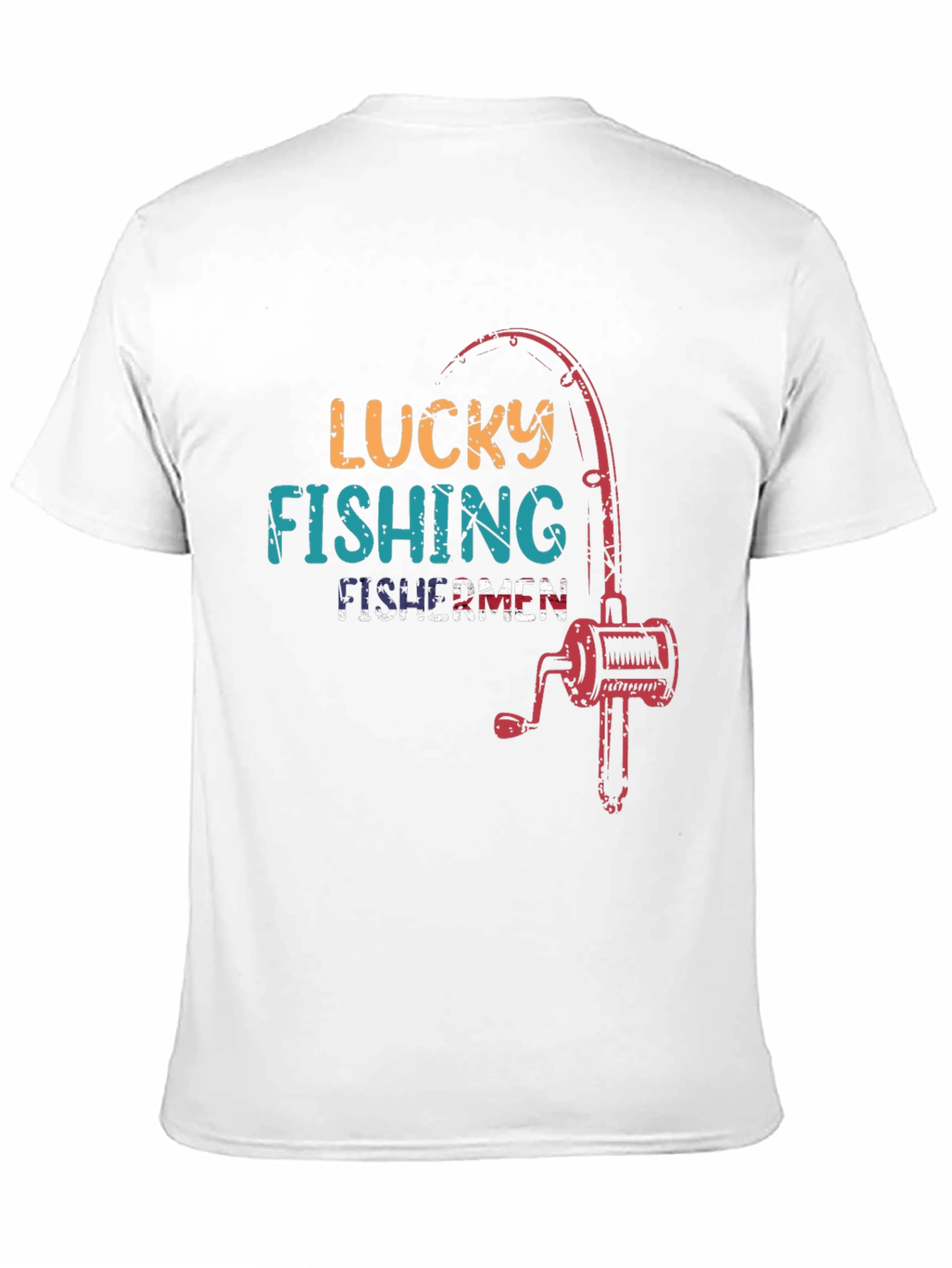 Lucky Fishing Fisherman Graphic Tee