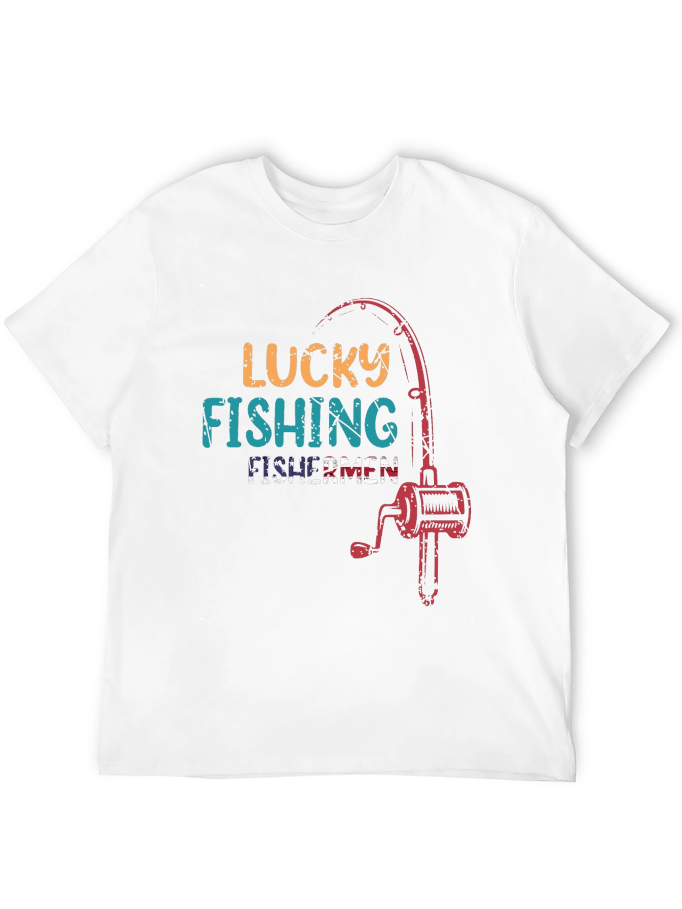 Lucky Fishing Fisherman Graphic Tee
