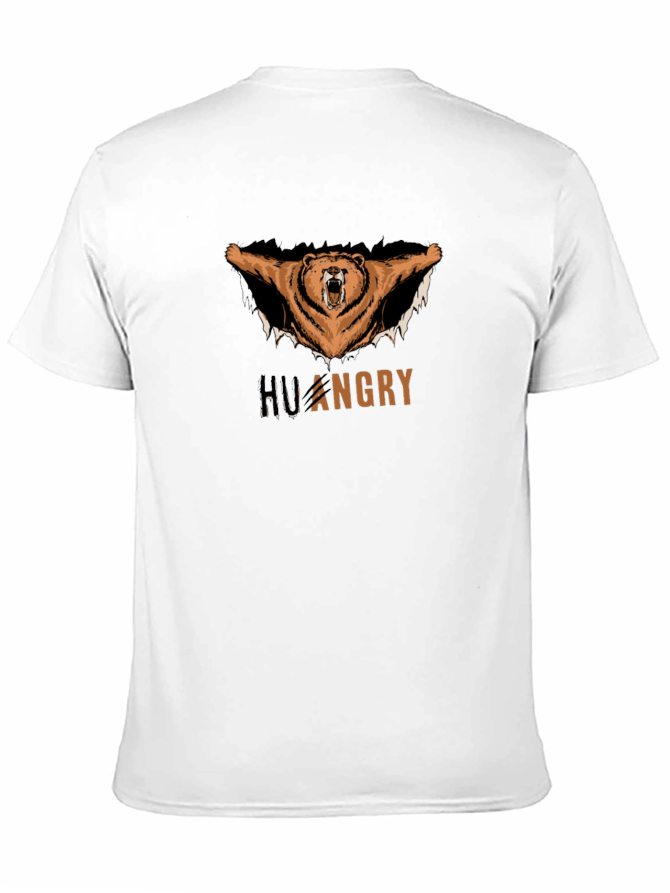 Hungry Bear Graphic Tee - Black Cotton T-Shirt