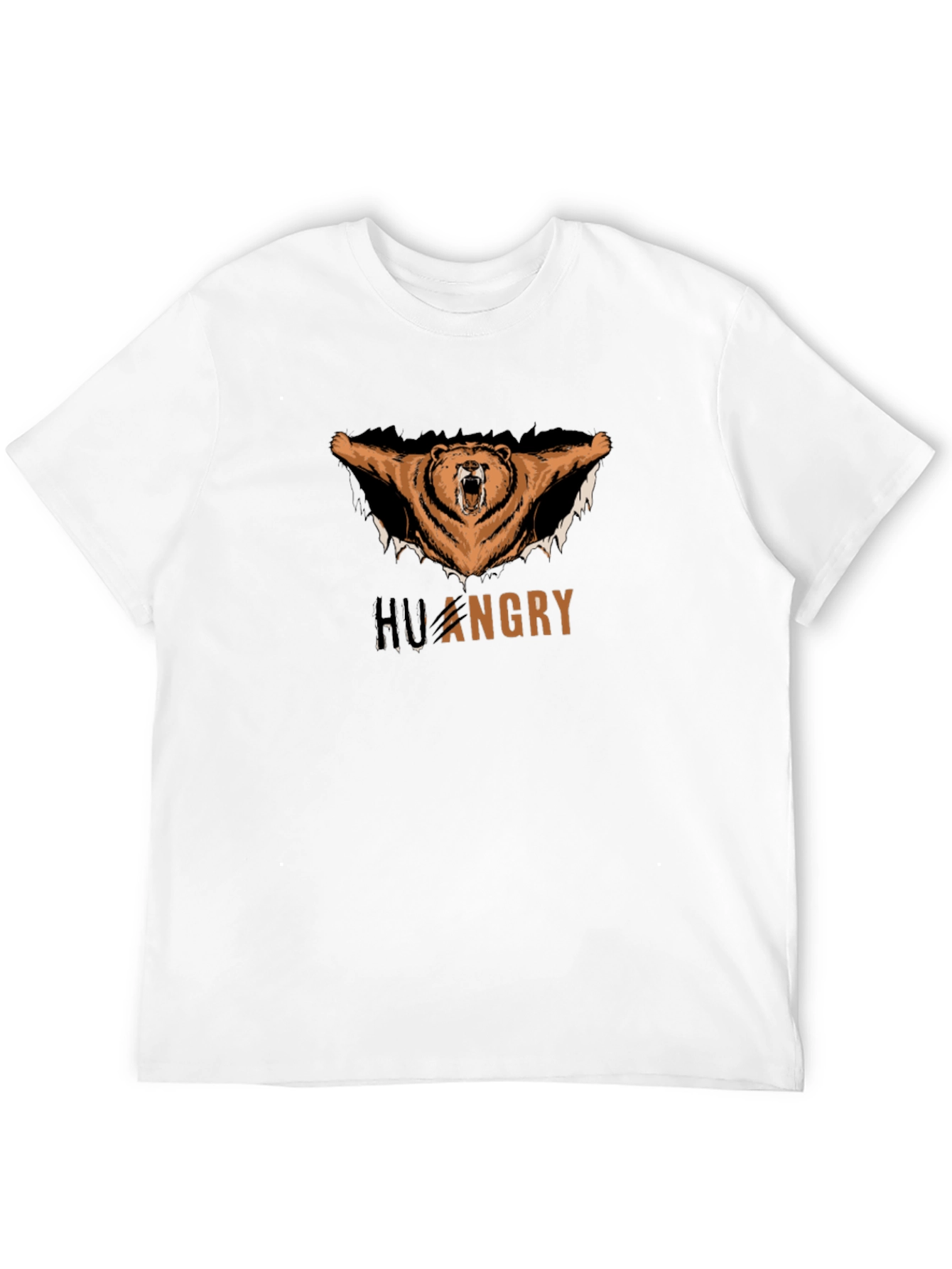 Hungry Bear Graphic Tee - Black Cotton T-Shirt