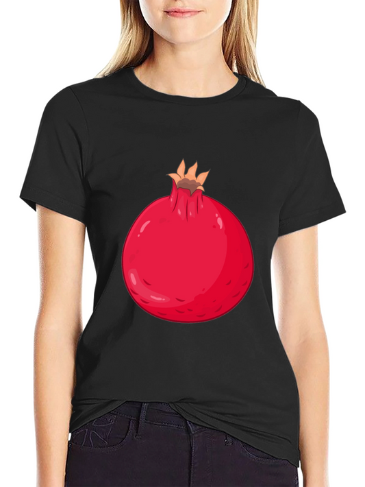 Pomegranate Graphic Black T-Shirt