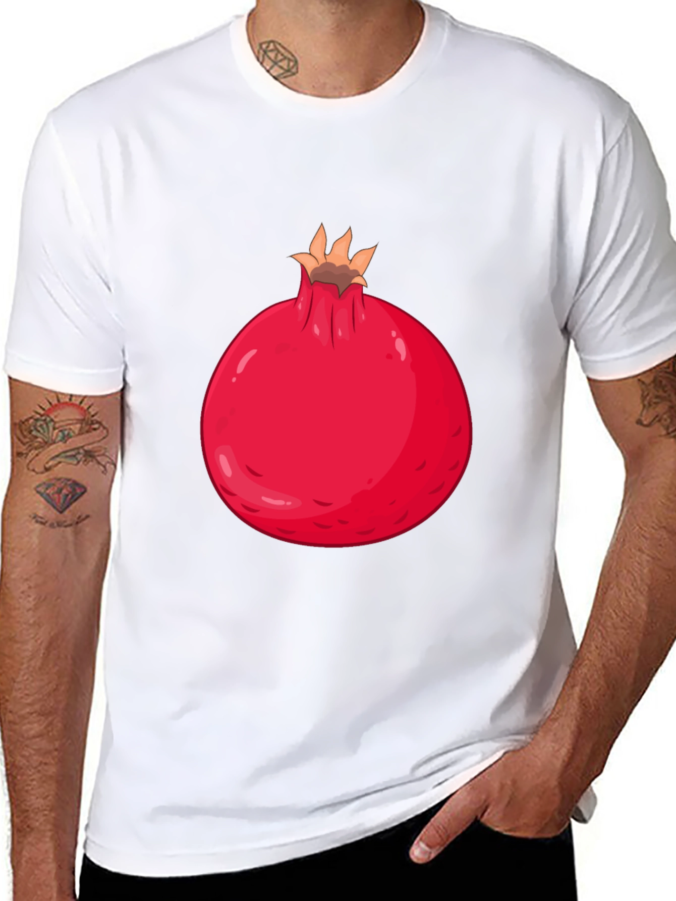 Pomegranate Graphic Black T-Shirt