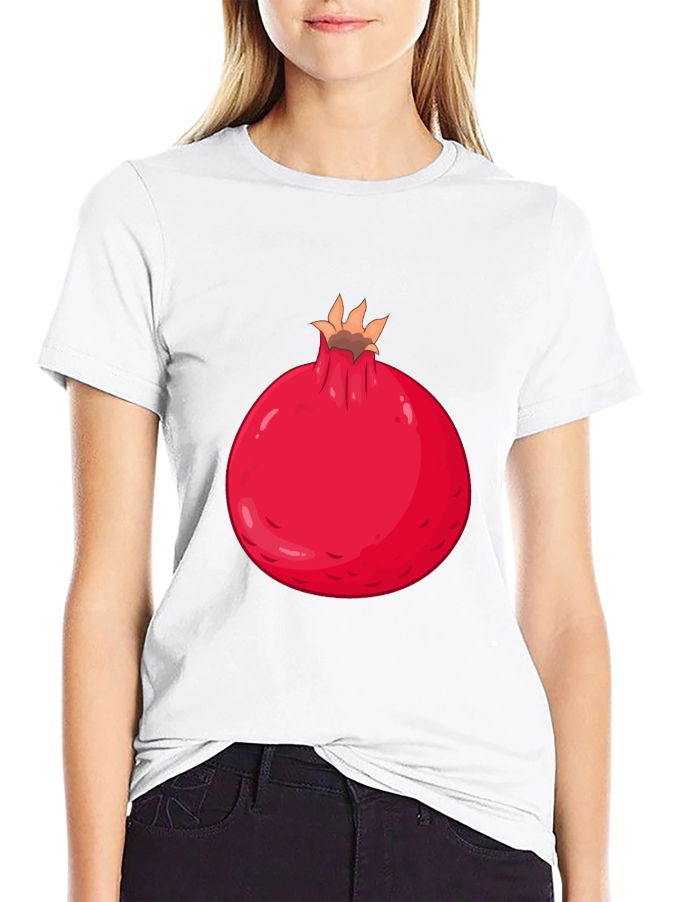 Pomegranate Graphic Black T-Shirt