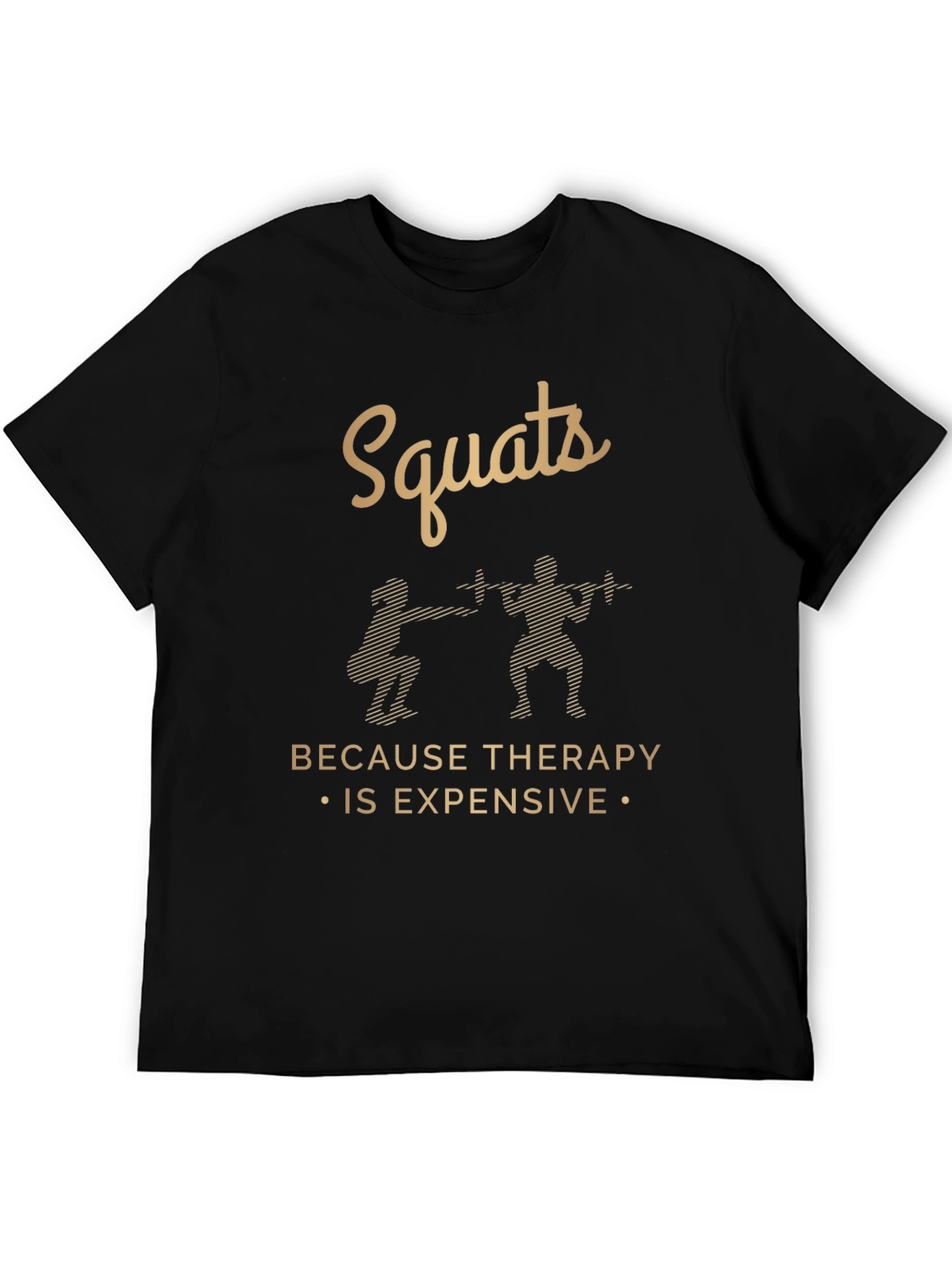 Squats Therapy Graphic T-Shirt Gym Workout Tee