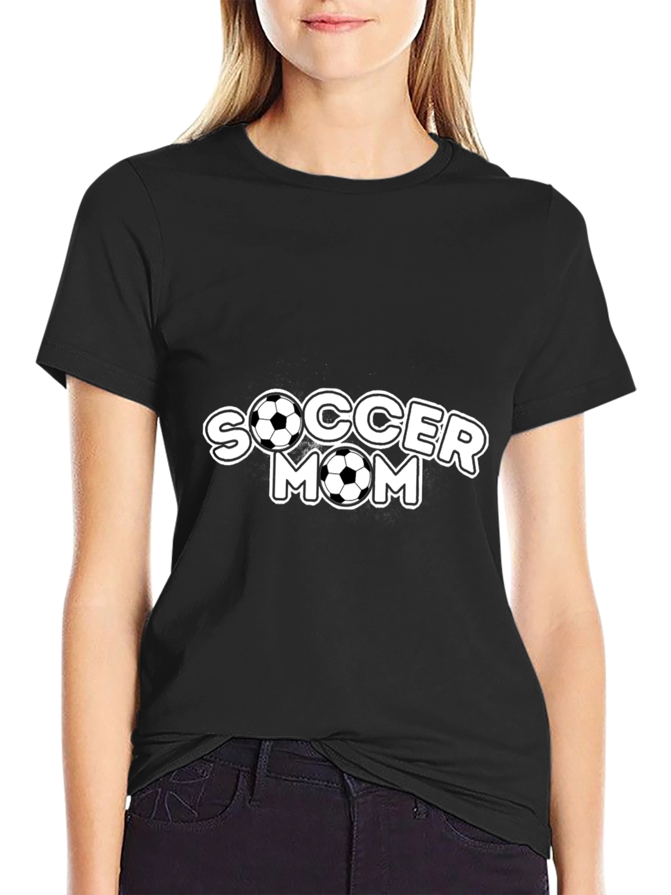 Soccer Mom Graphic T-Shirt - Black