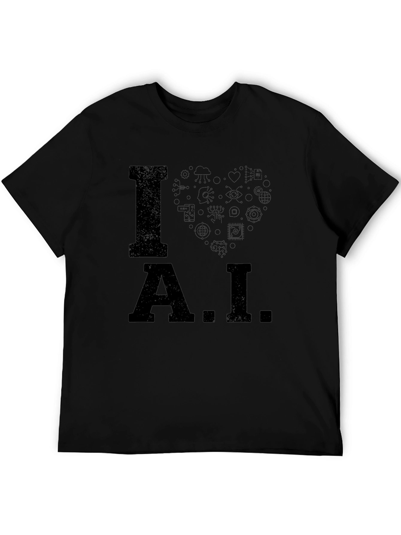 I Love A.I. Black Graphic T-Shirt