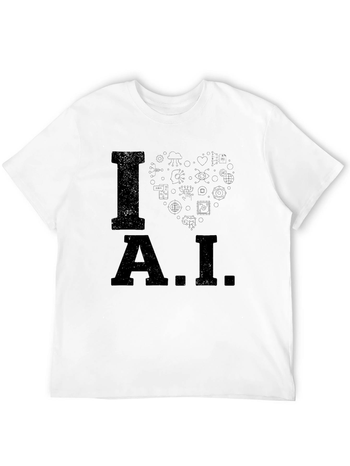 I Love A.I. Black Graphic T-Shirt