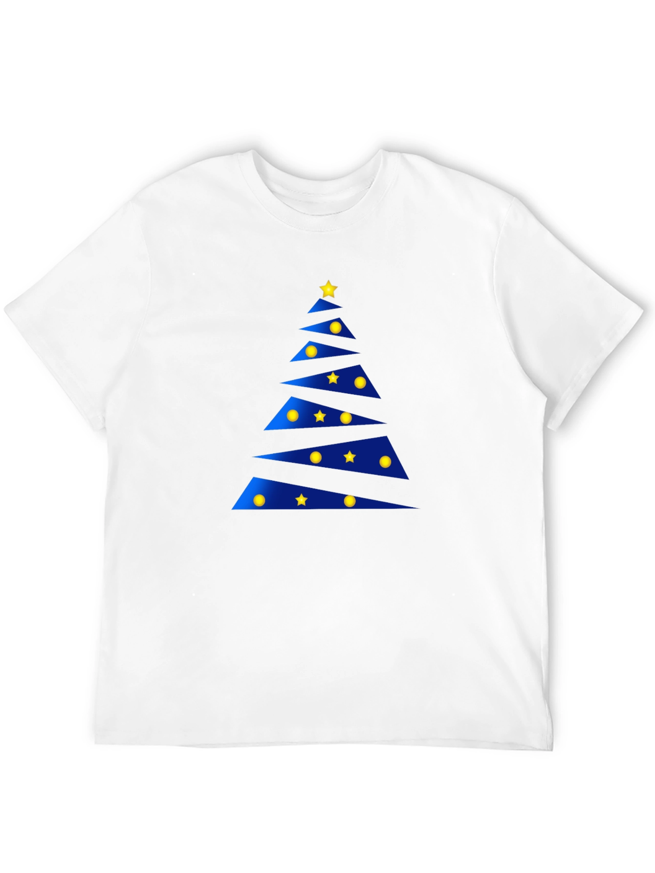 Festive Geometric Christmas Tree Graphic Tee