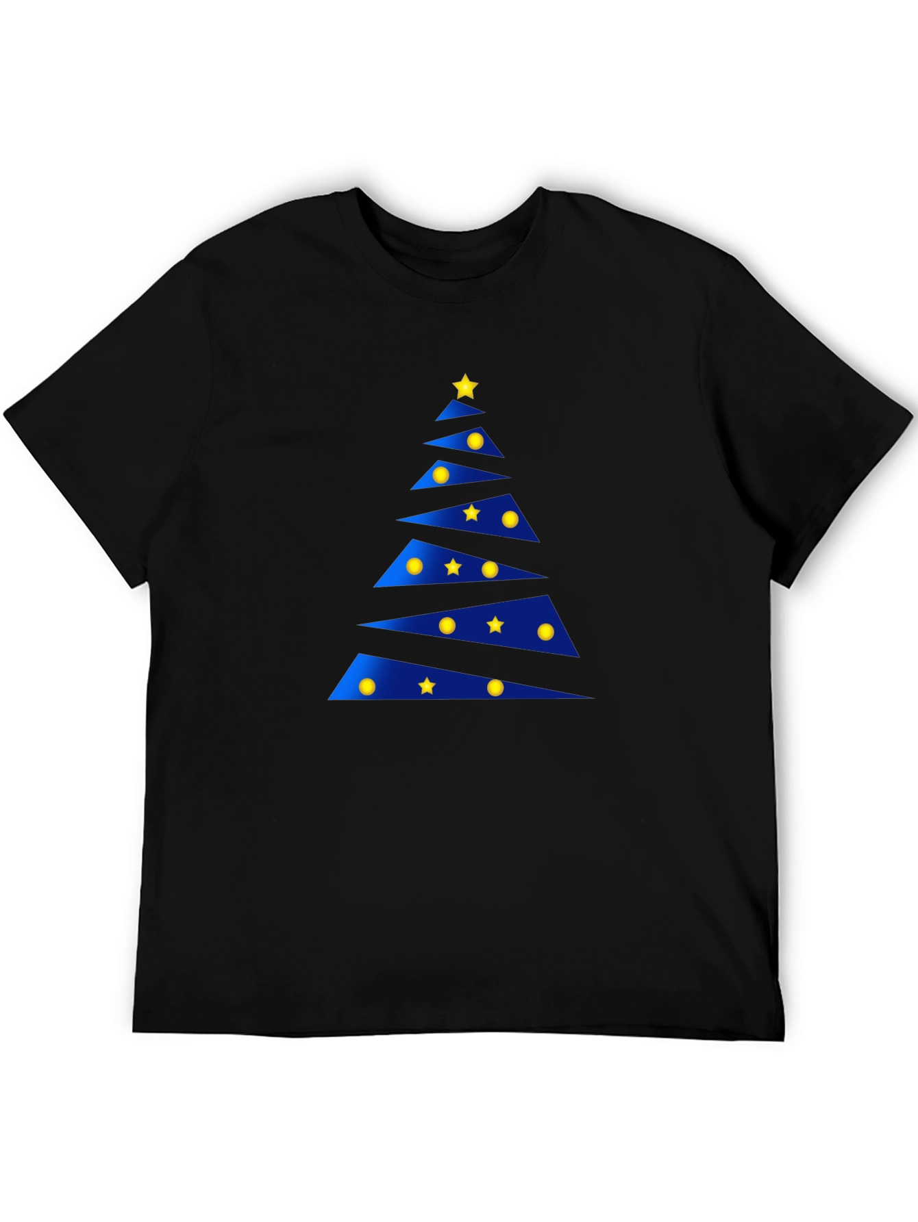 Festive Geometric Christmas Tree Graphic Tee