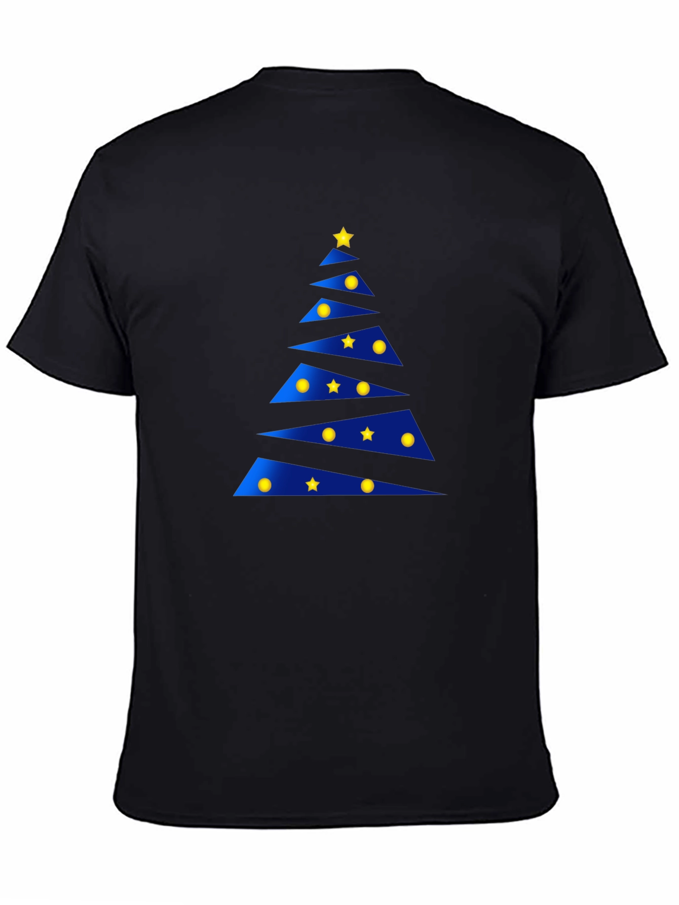 Festive Geometric Christmas Tree Graphic Tee