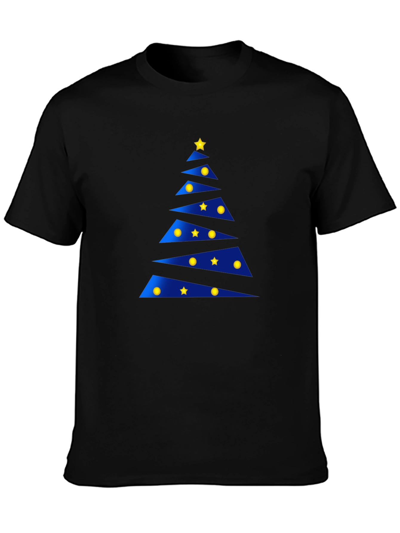 Festive Geometric Christmas Tree Graphic Tee