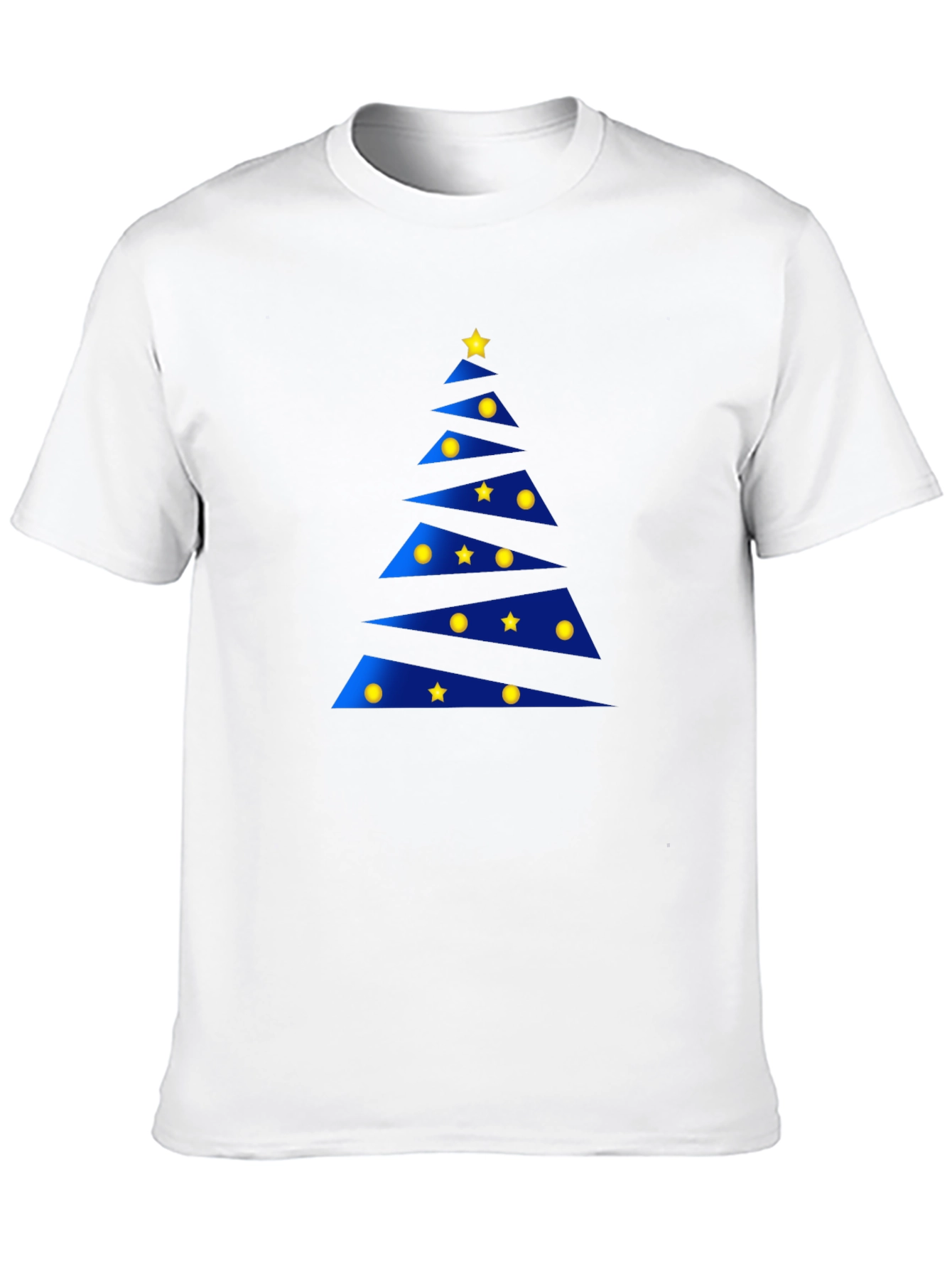 Festive Geometric Christmas Tree Graphic Tee