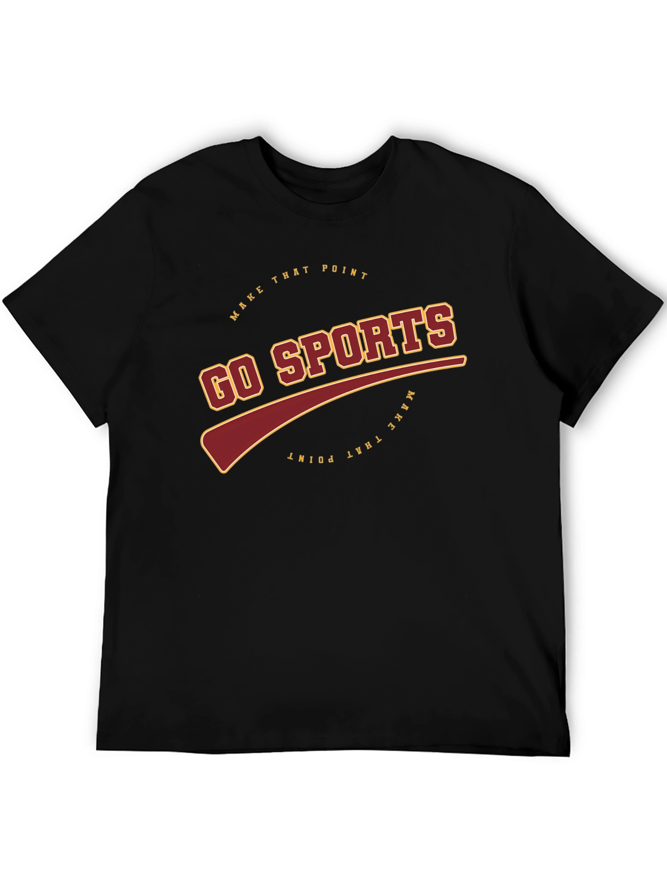 Go Sports Black T-Shirt - Premium Graphic Tee