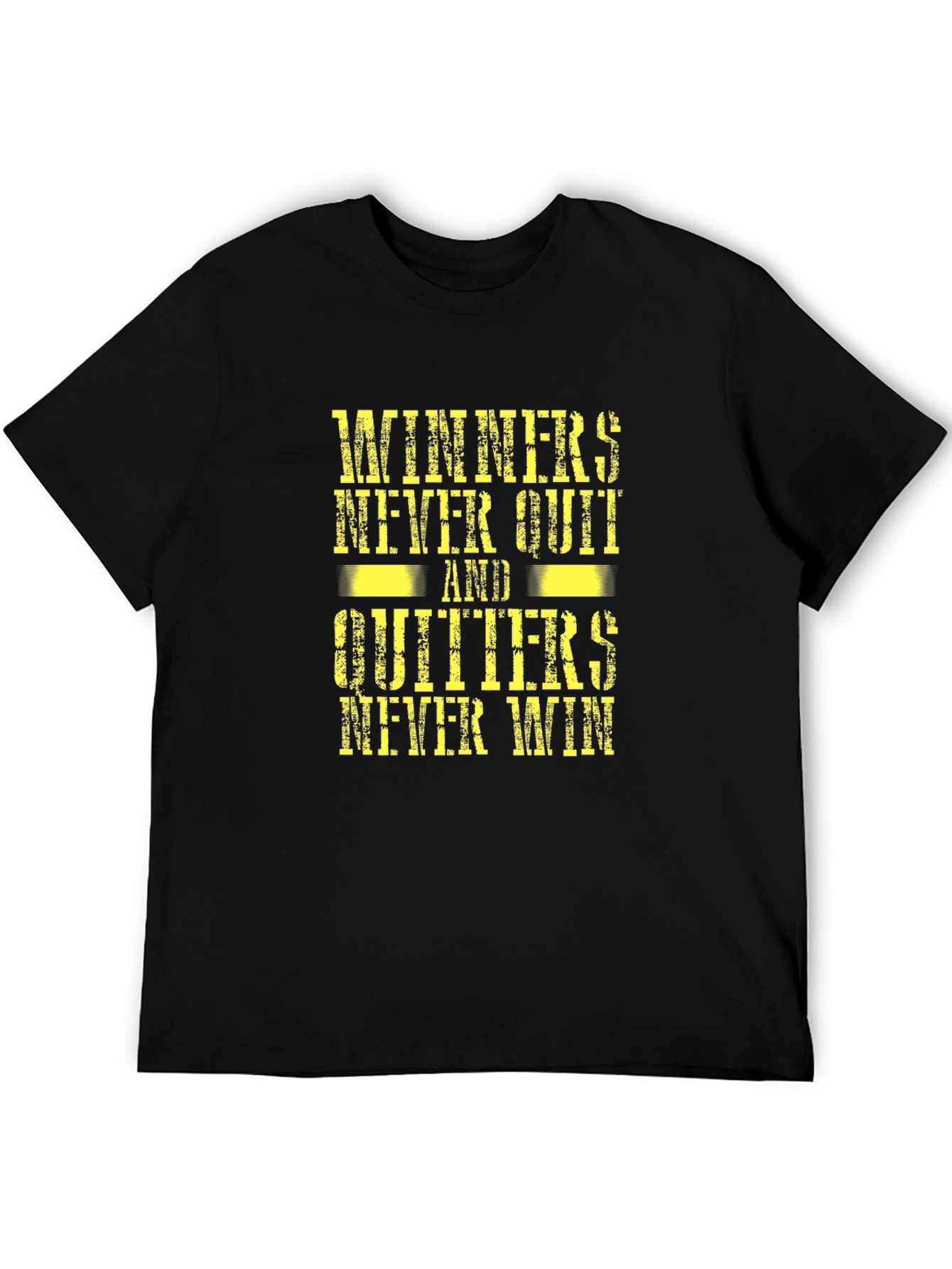 Winners Never Quit T-Shirt - Motivational Graphic Tee