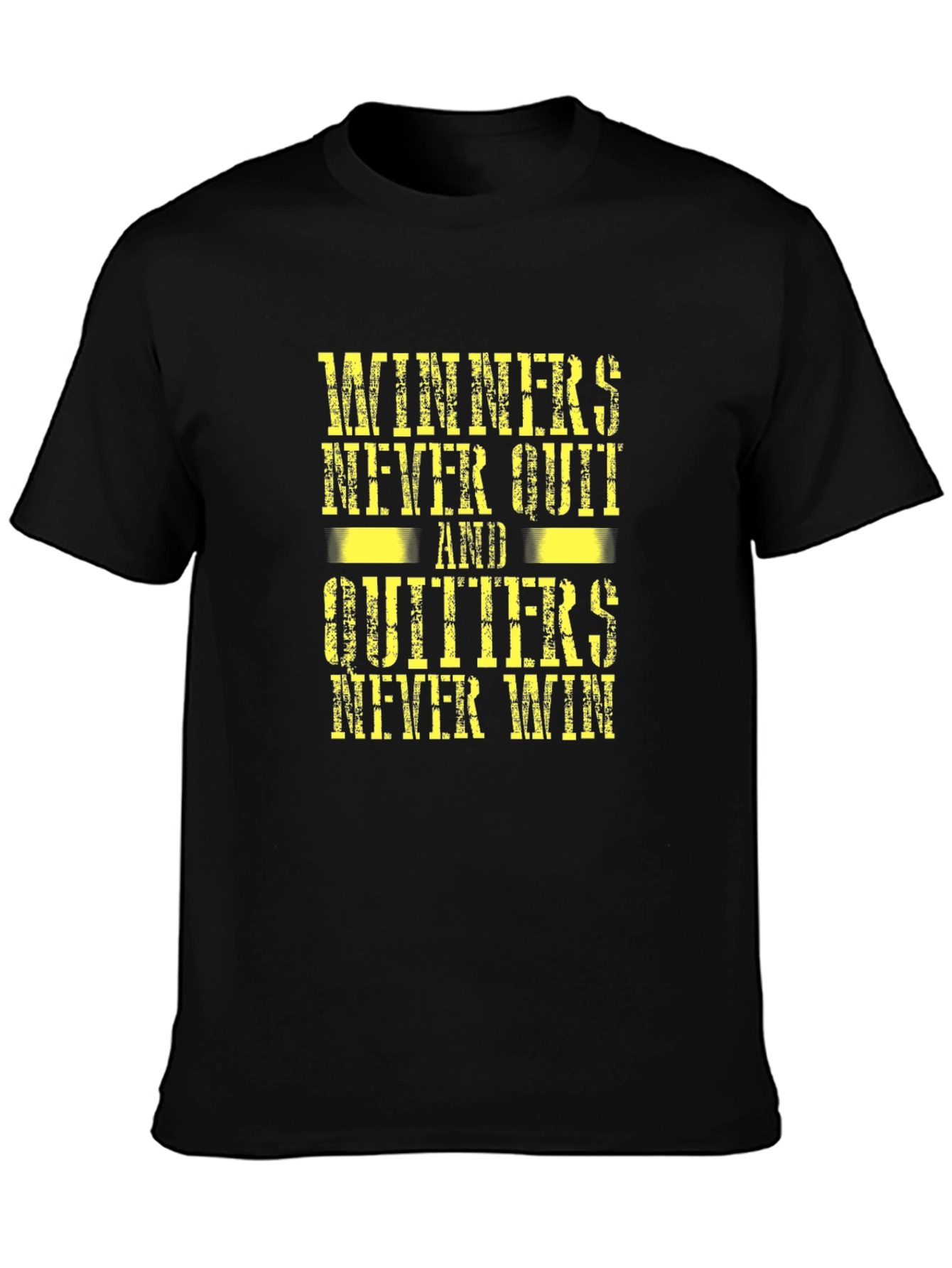 Winners Never Quit T-Shirt - Motivational Graphic Tee