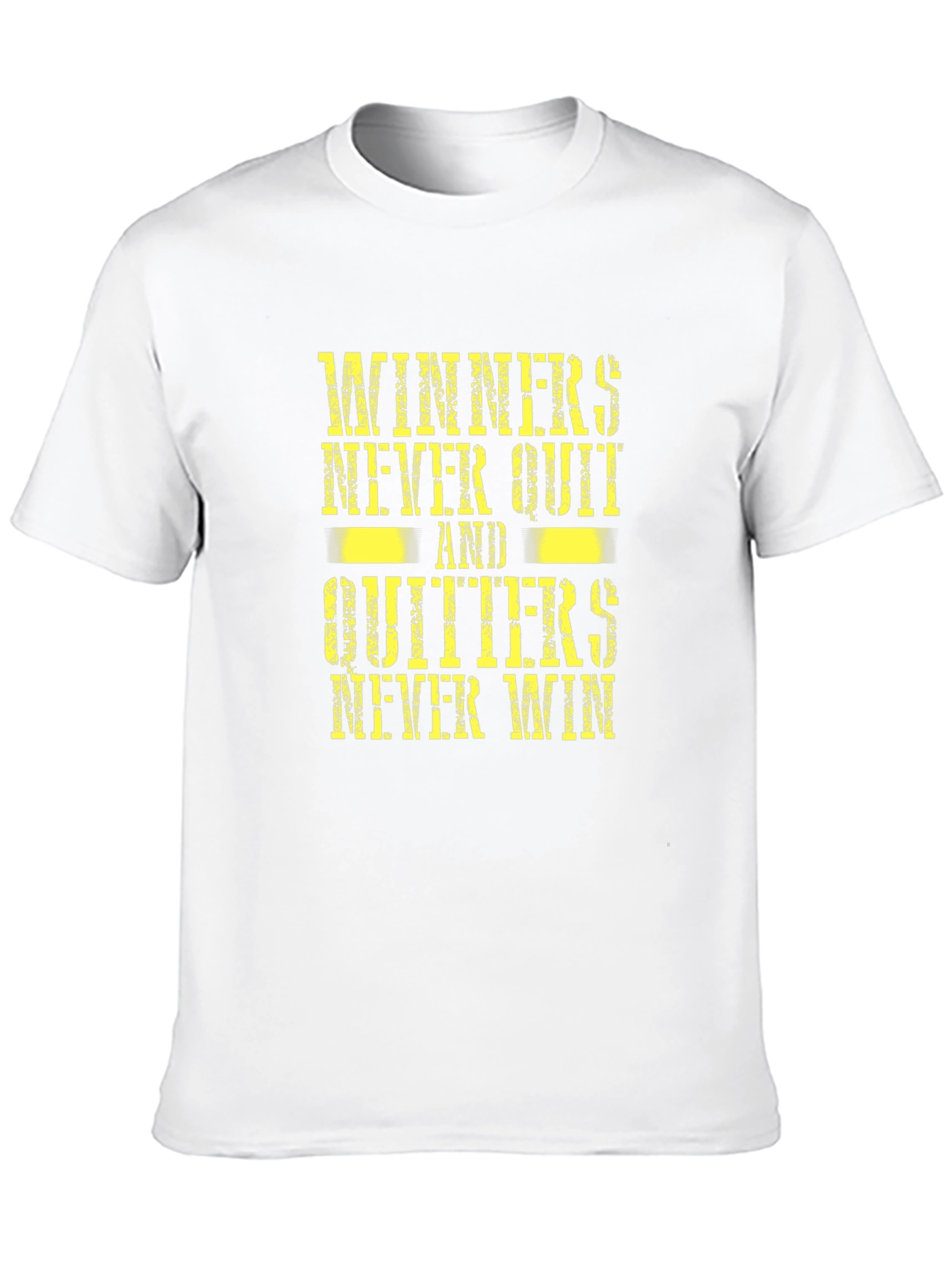 Winners Never Quit T-Shirt - Motivational Graphic Tee