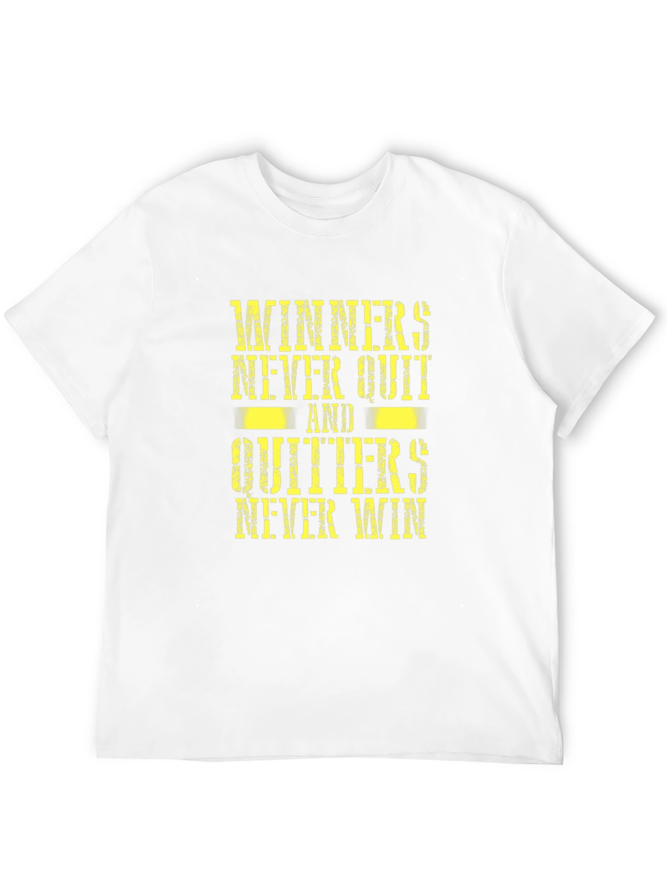 Winners Never Quit T-Shirt - Motivational Graphic Tee