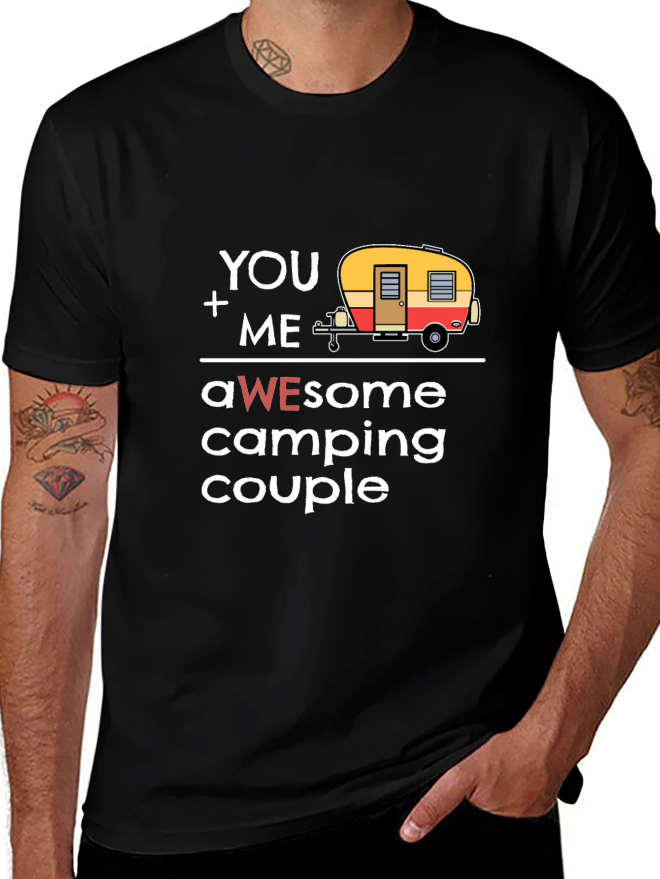 Awesome Camping Couple Graphic Tee