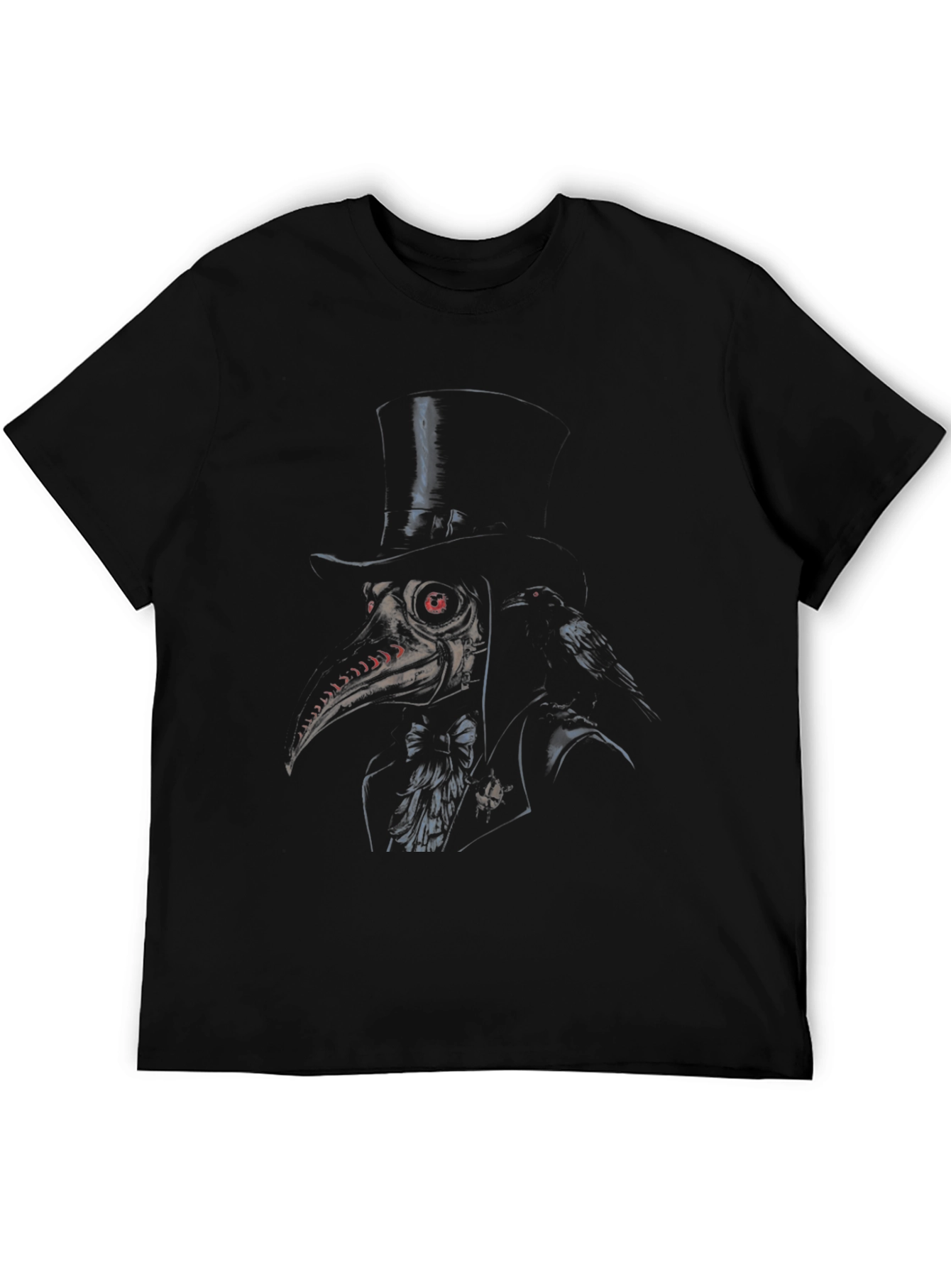 Plague Doctor Raven Graphic Black Tee