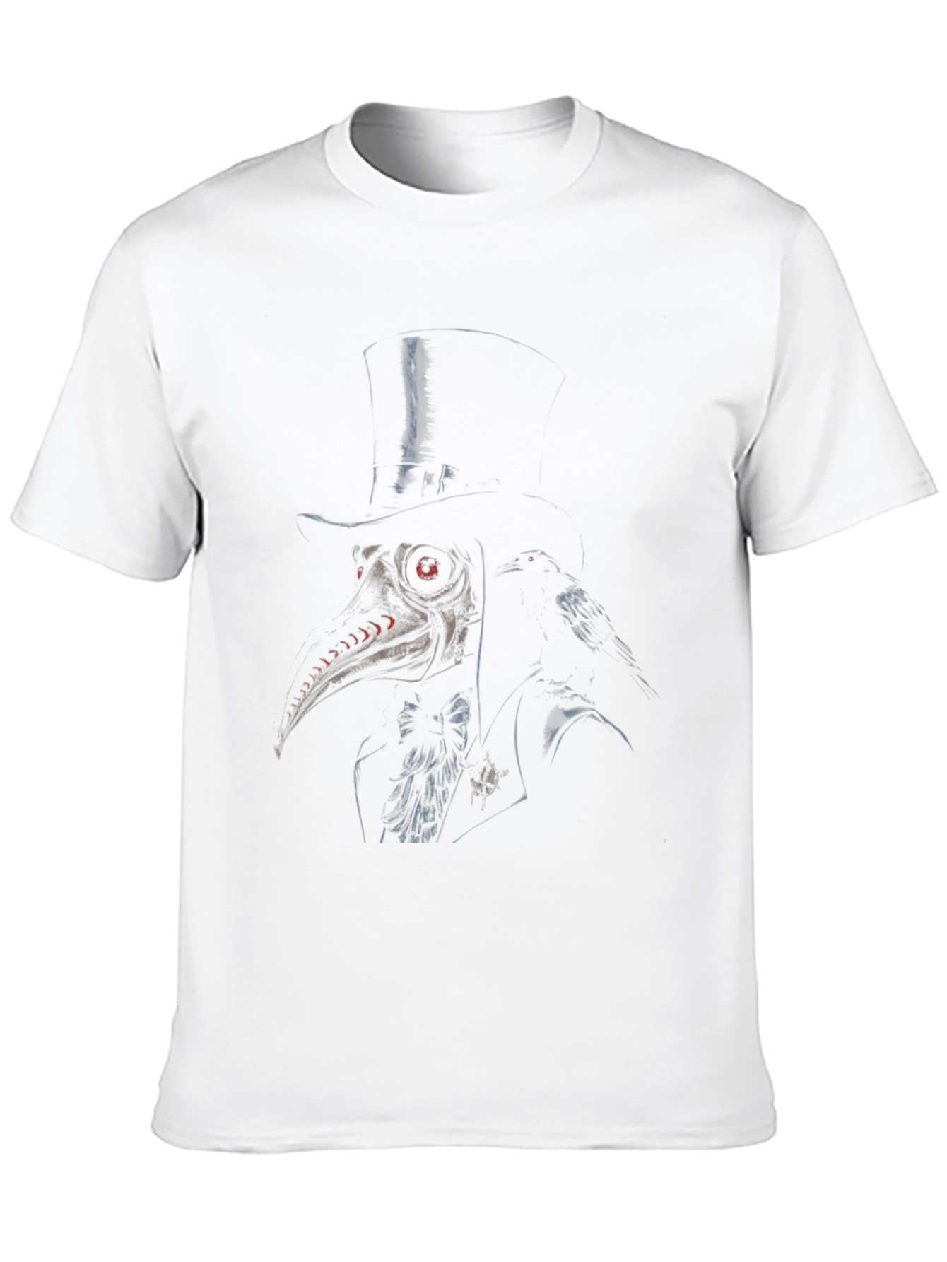 Plague Doctor Raven Graphic Black Tee