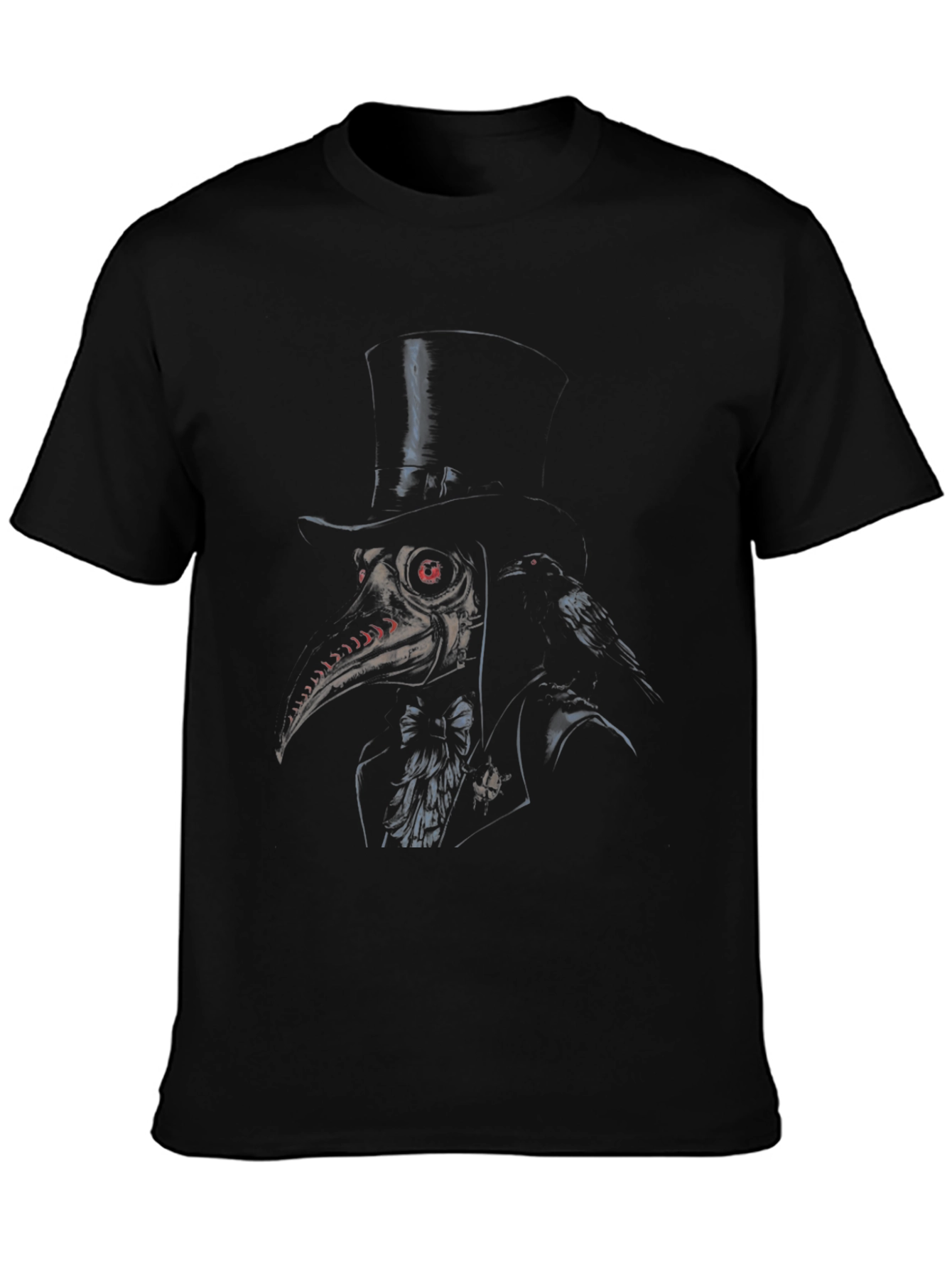 Plague Doctor Raven Graphic Black Tee