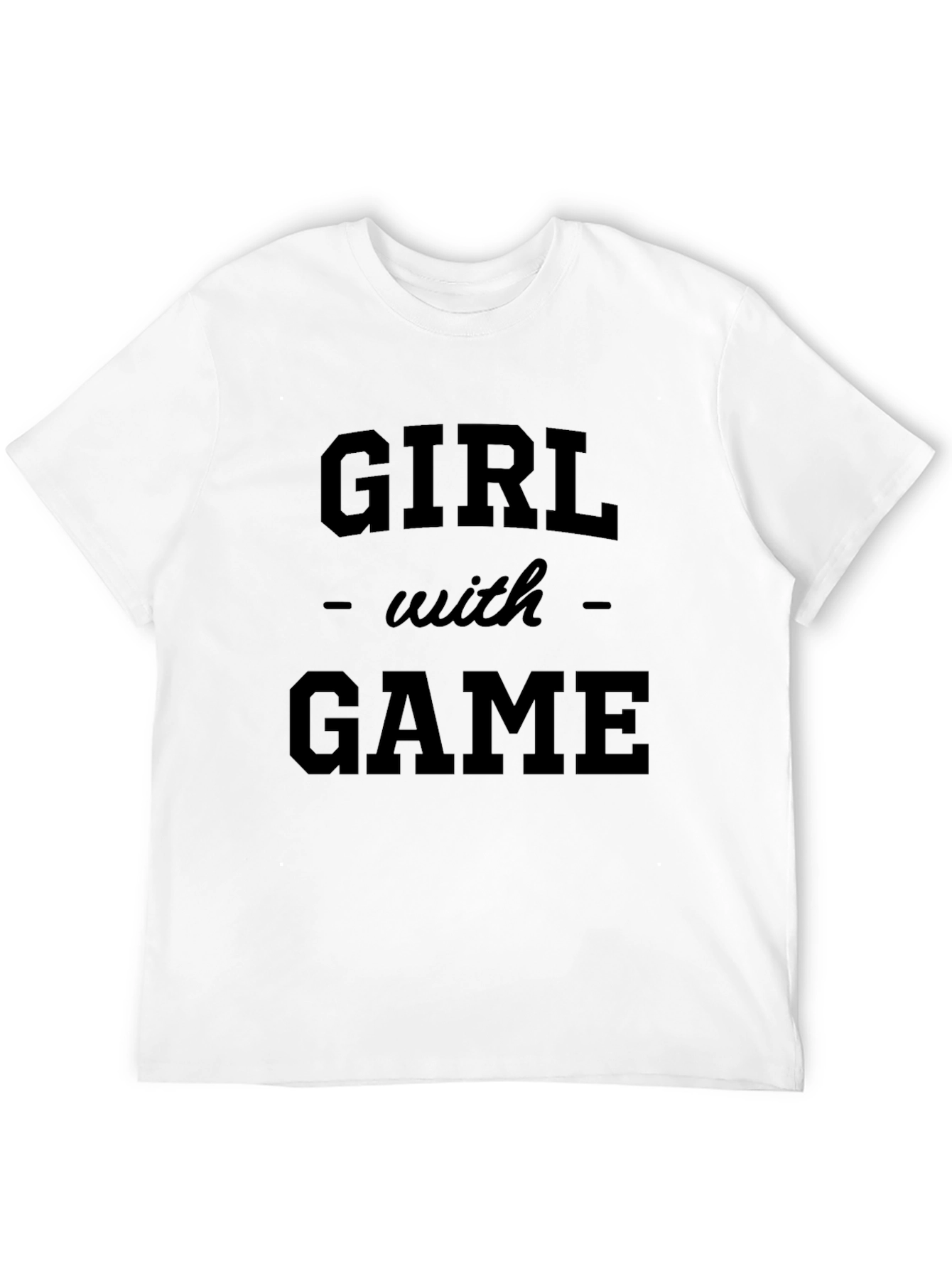 Girl with Game Graphic Tee - Stylish Comfort