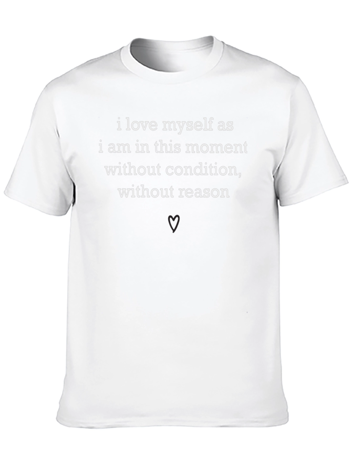 I Love Myself Black Tee - Positive Affirmation T-Shirt