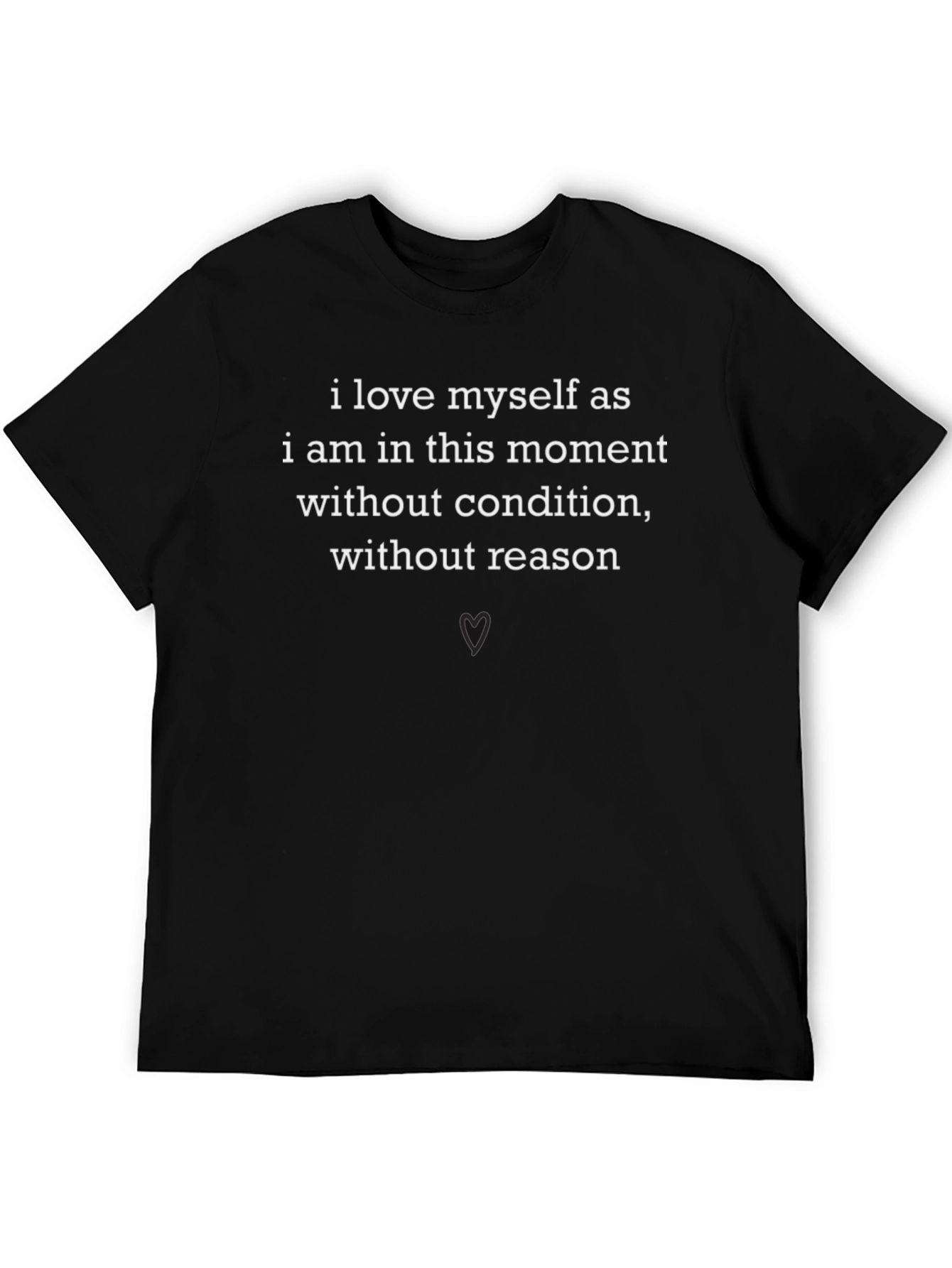 I Love Myself Black Tee - Positive Affirmation T-Shirt