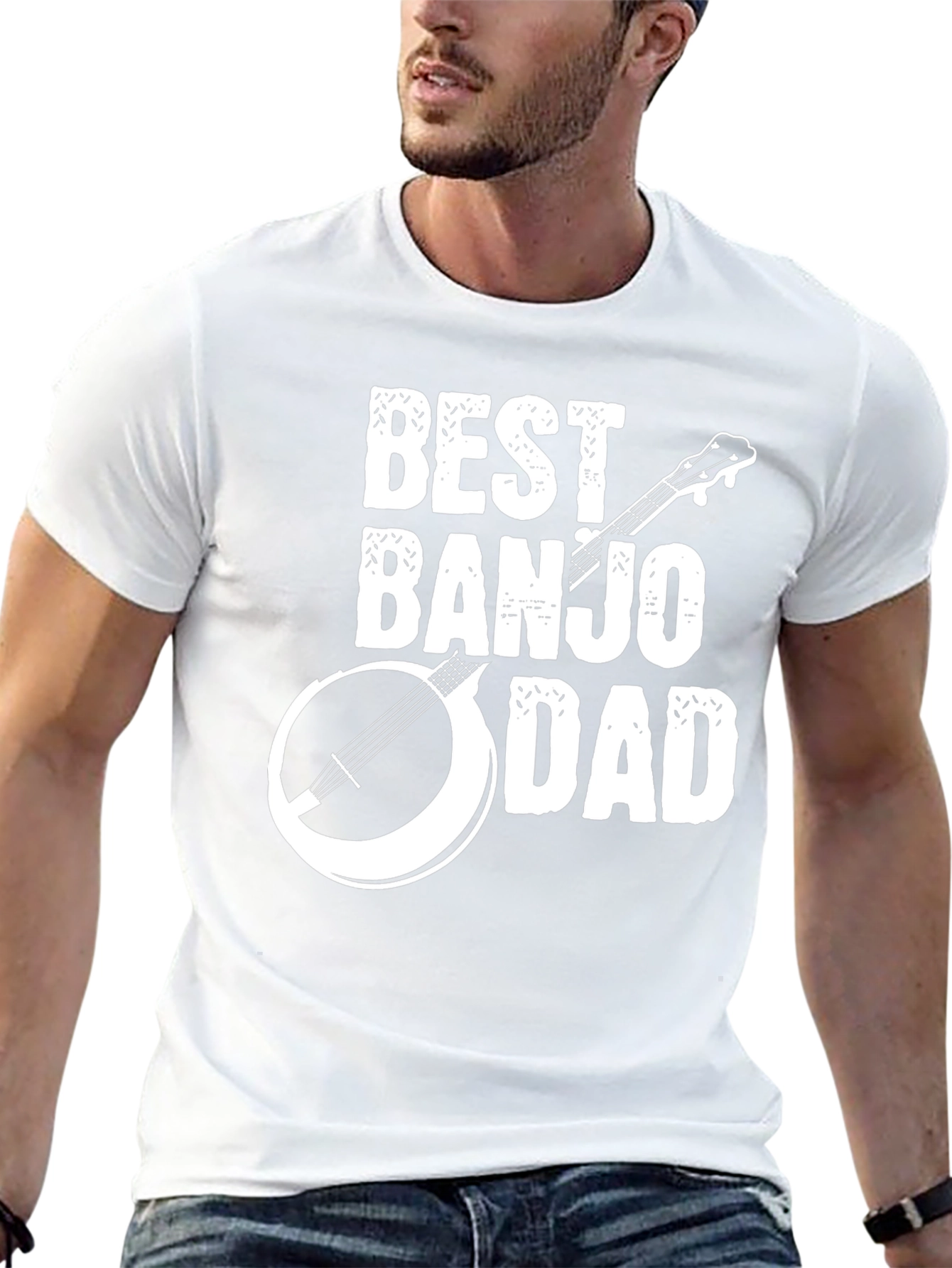 Best Banjo Dad T-Shirt - Musical Fathers Day Gift