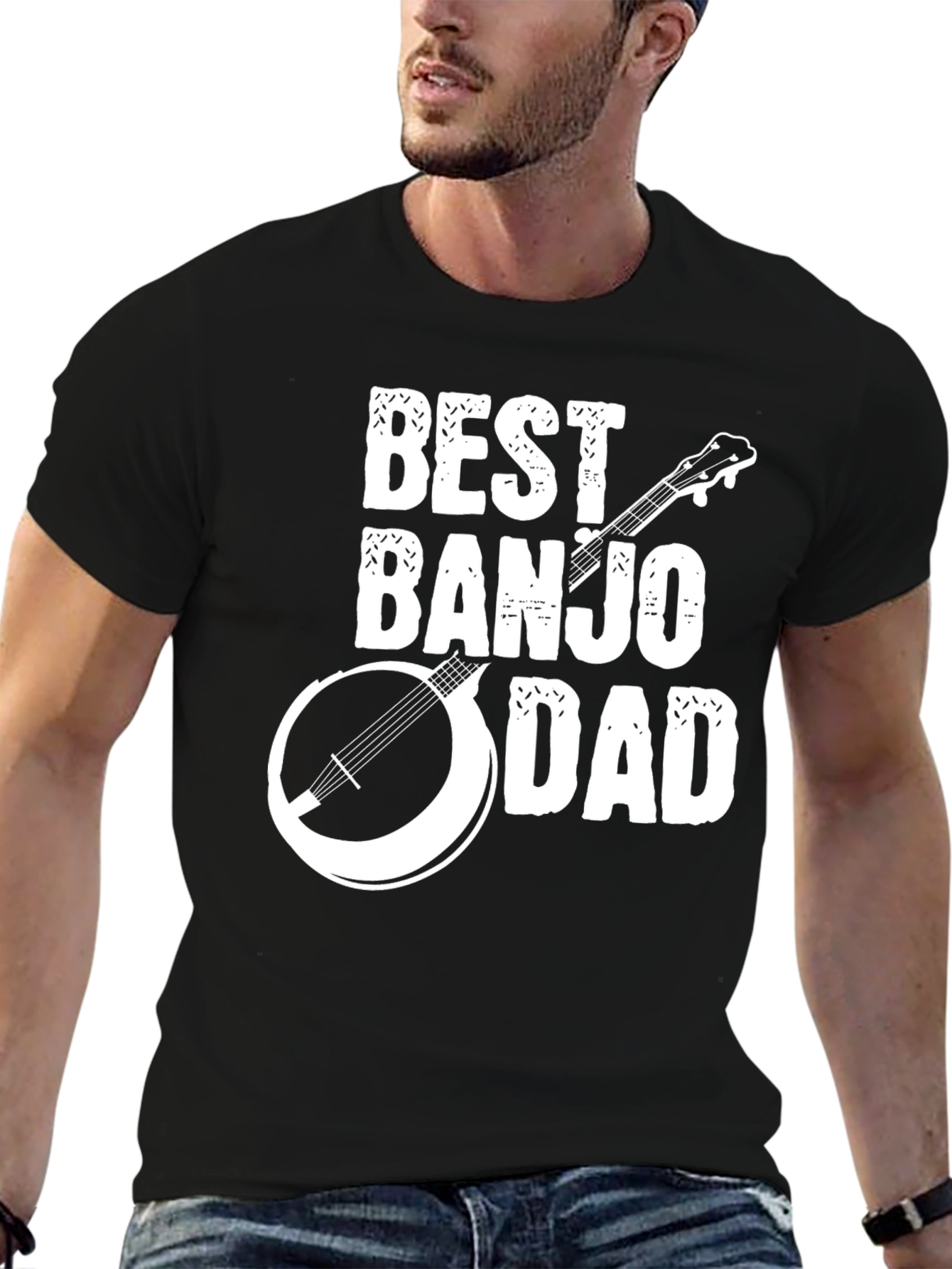 Best Banjo Dad T-Shirt - Musical Fathers Day Gift