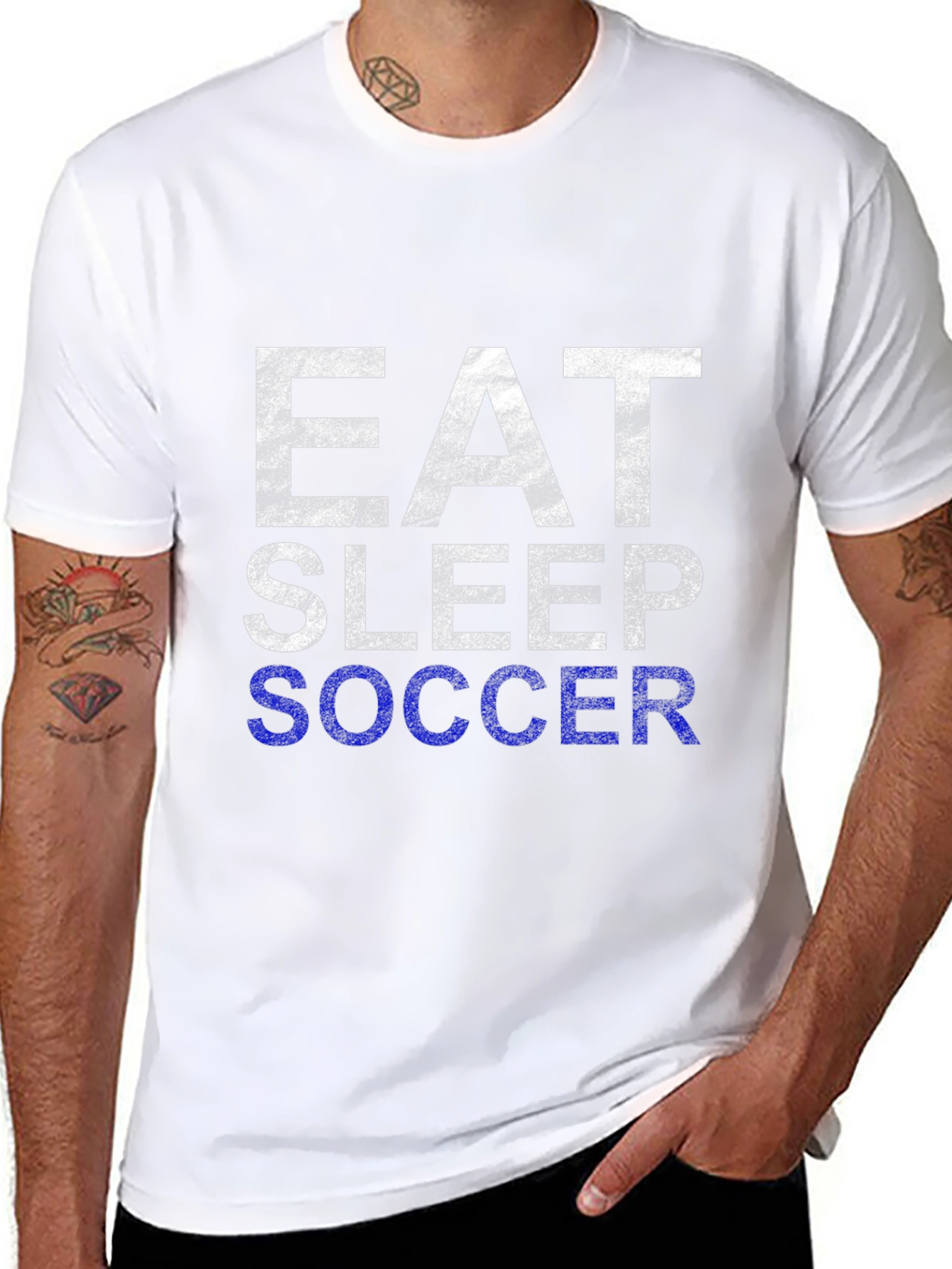 Eat Sleep Soccer Black T-Shirt
