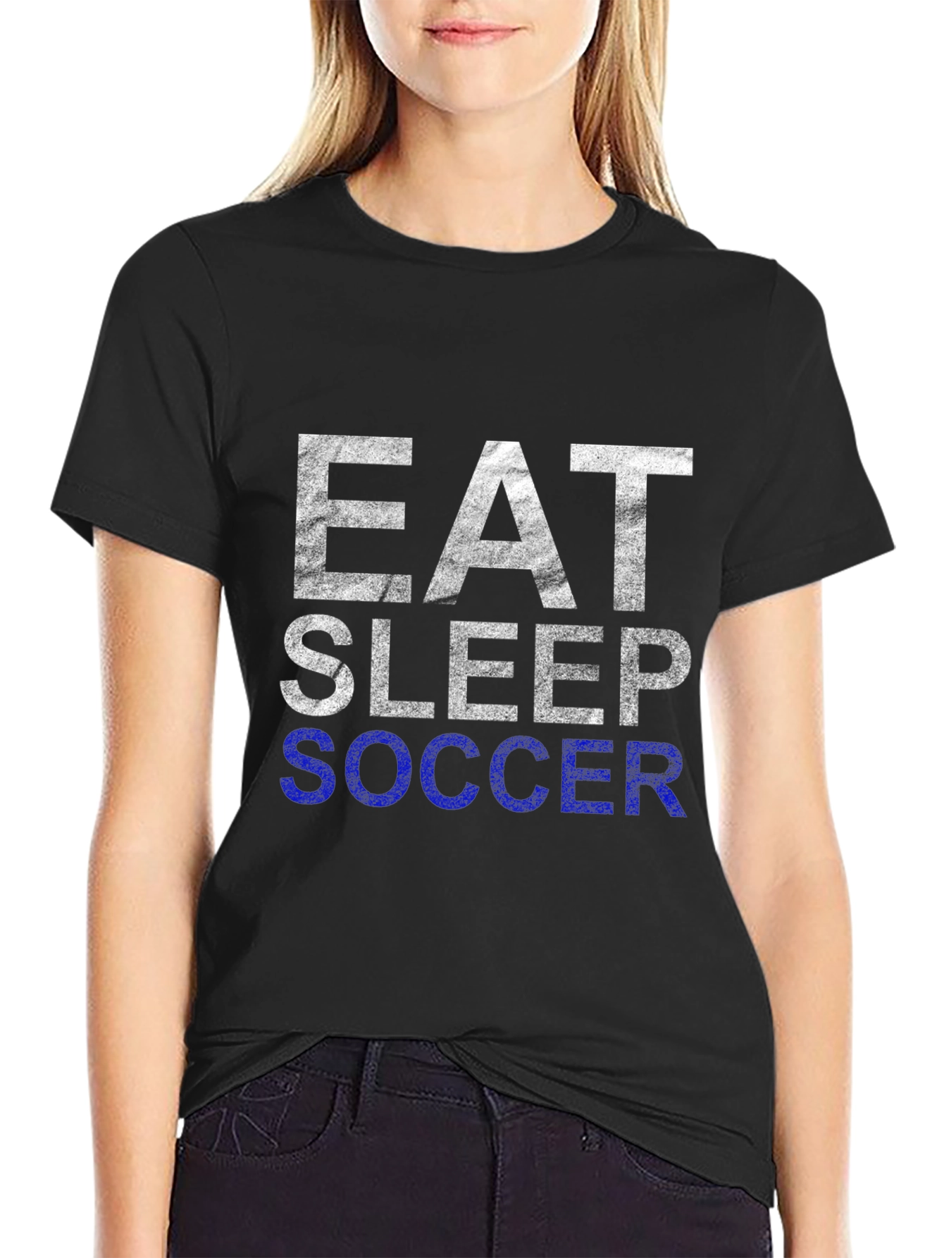 Eat Sleep Soccer Black T-Shirt