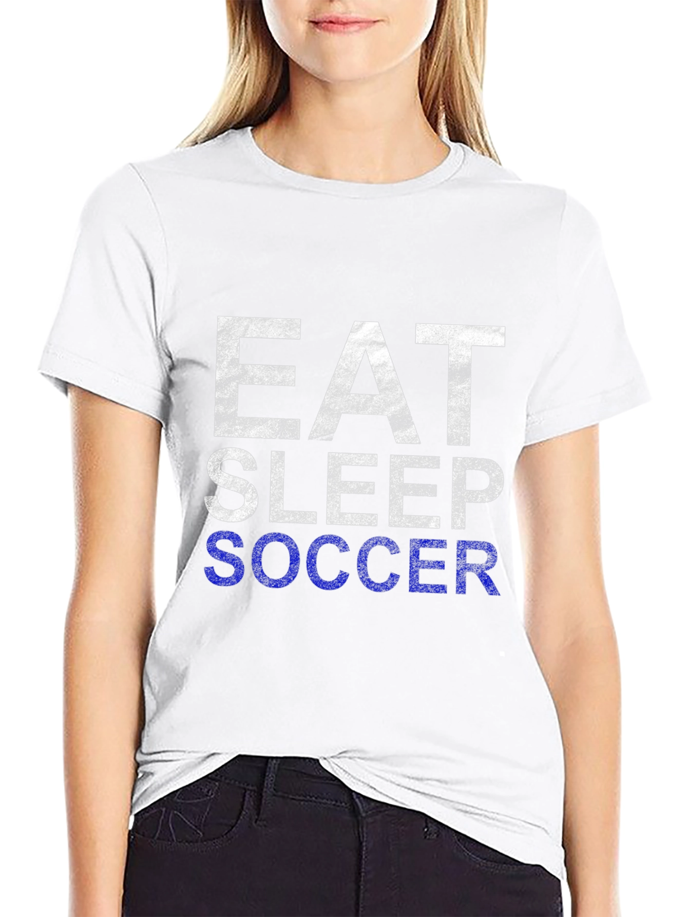 Eat Sleep Soccer Black T-Shirt