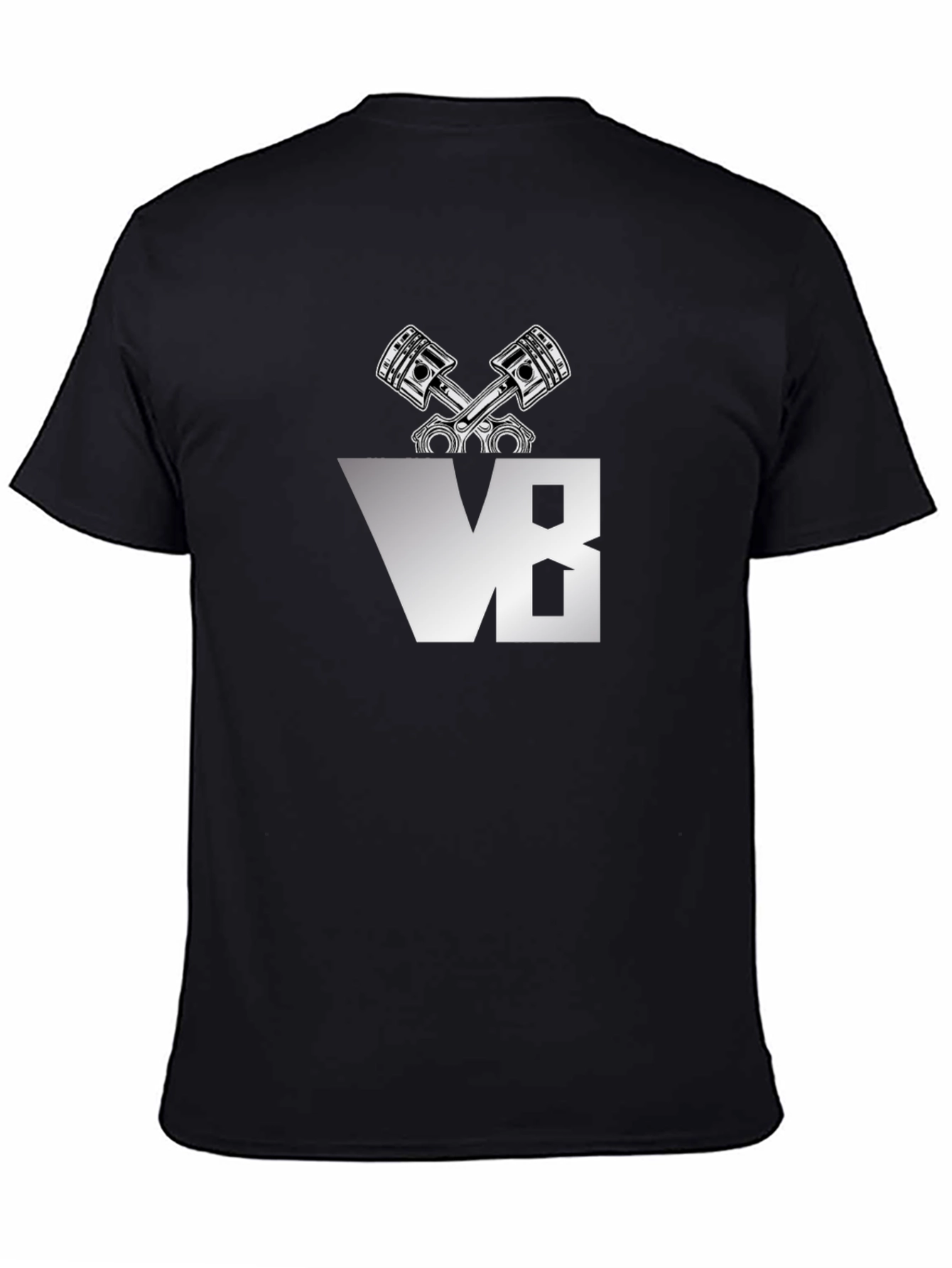 V8 Engine Piston Graphic Tee - Black