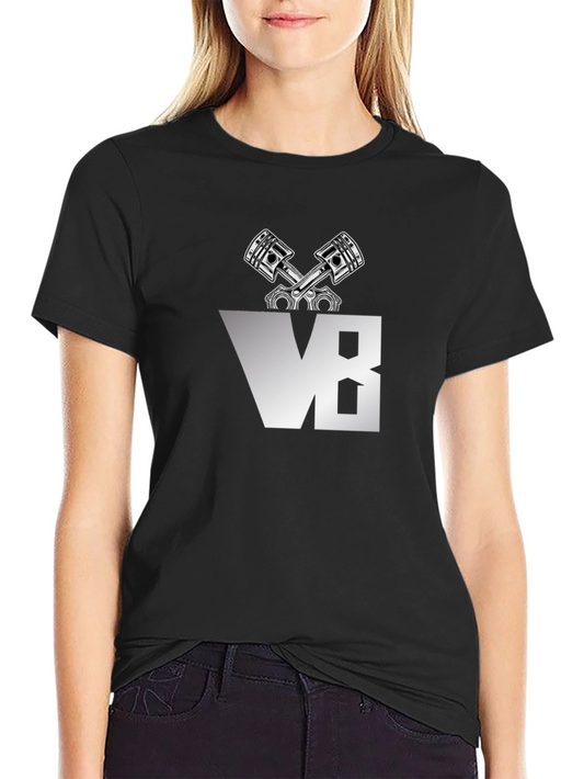 V8 Engine Piston Graphic Tee - Black