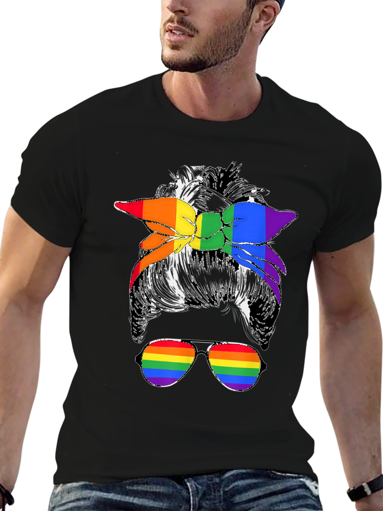 Messy Bun LGBTQ Pride T-Shirt