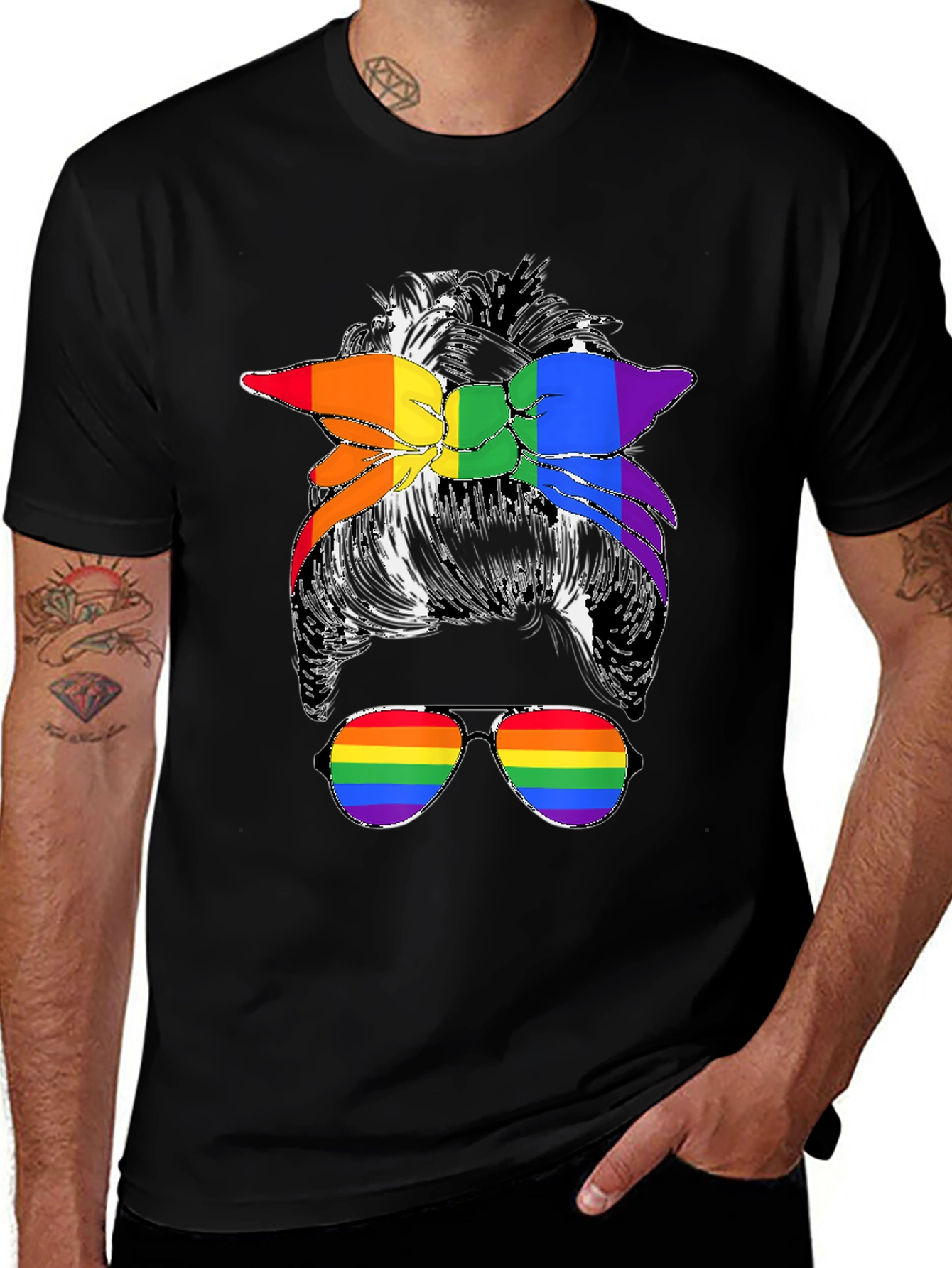 Messy Bun LGBTQ Pride T-Shirt