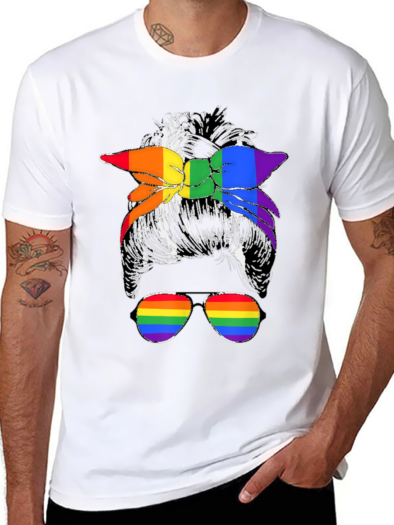 Messy Bun LGBTQ Pride T-Shirt