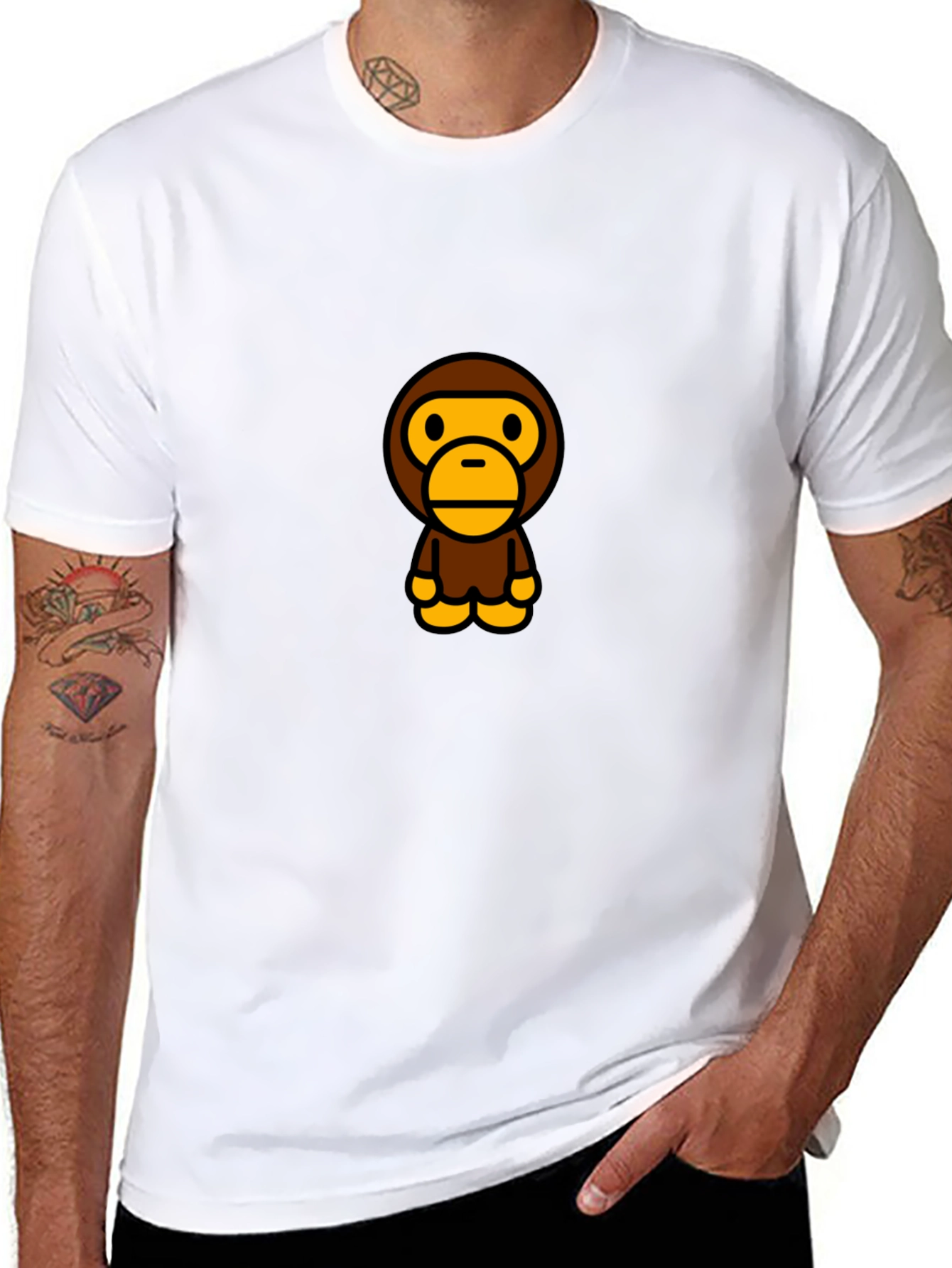 A Bathing Ape Cartoon Graphic Tee
