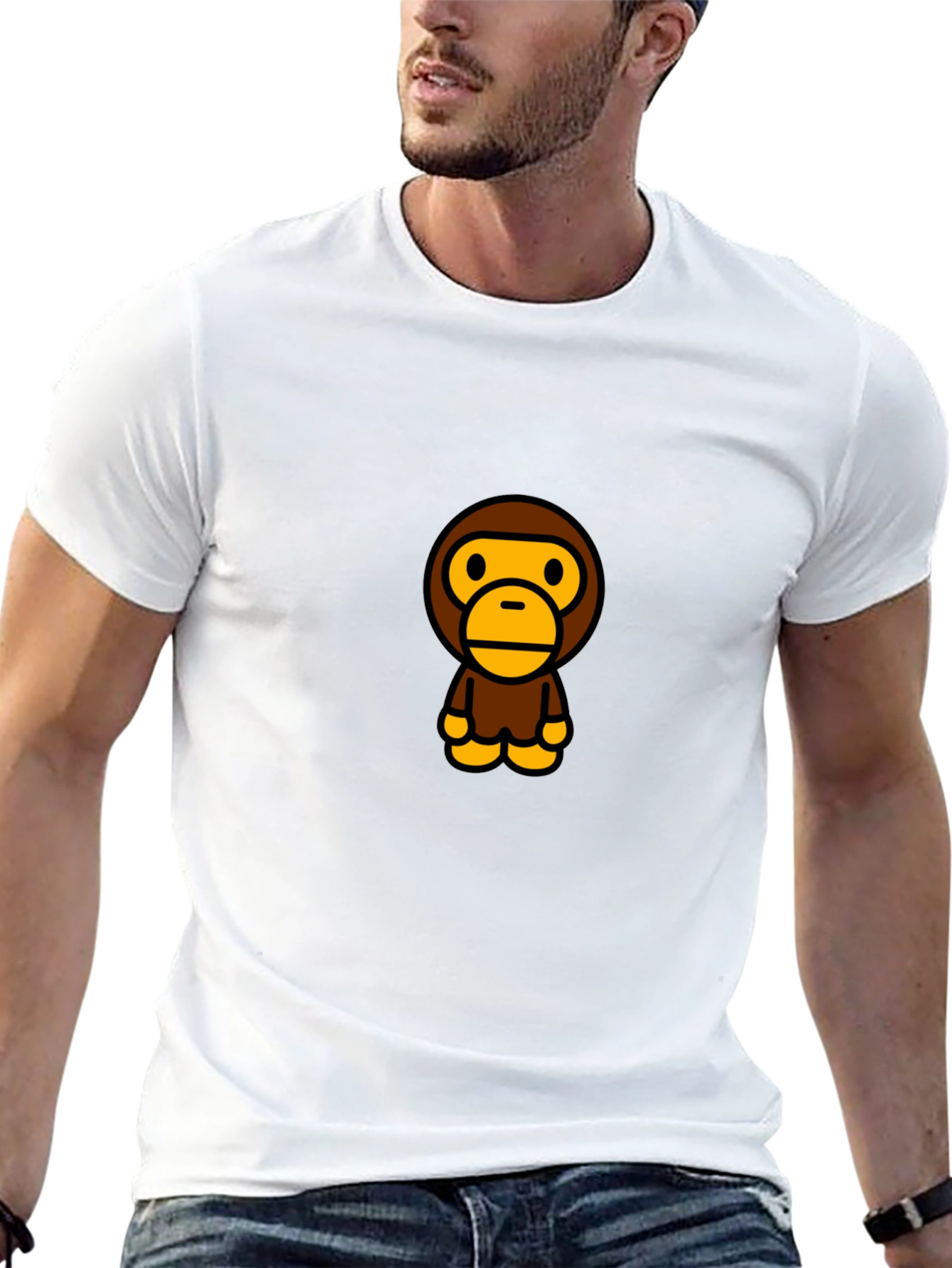 A Bathing Ape Cartoon Graphic Tee