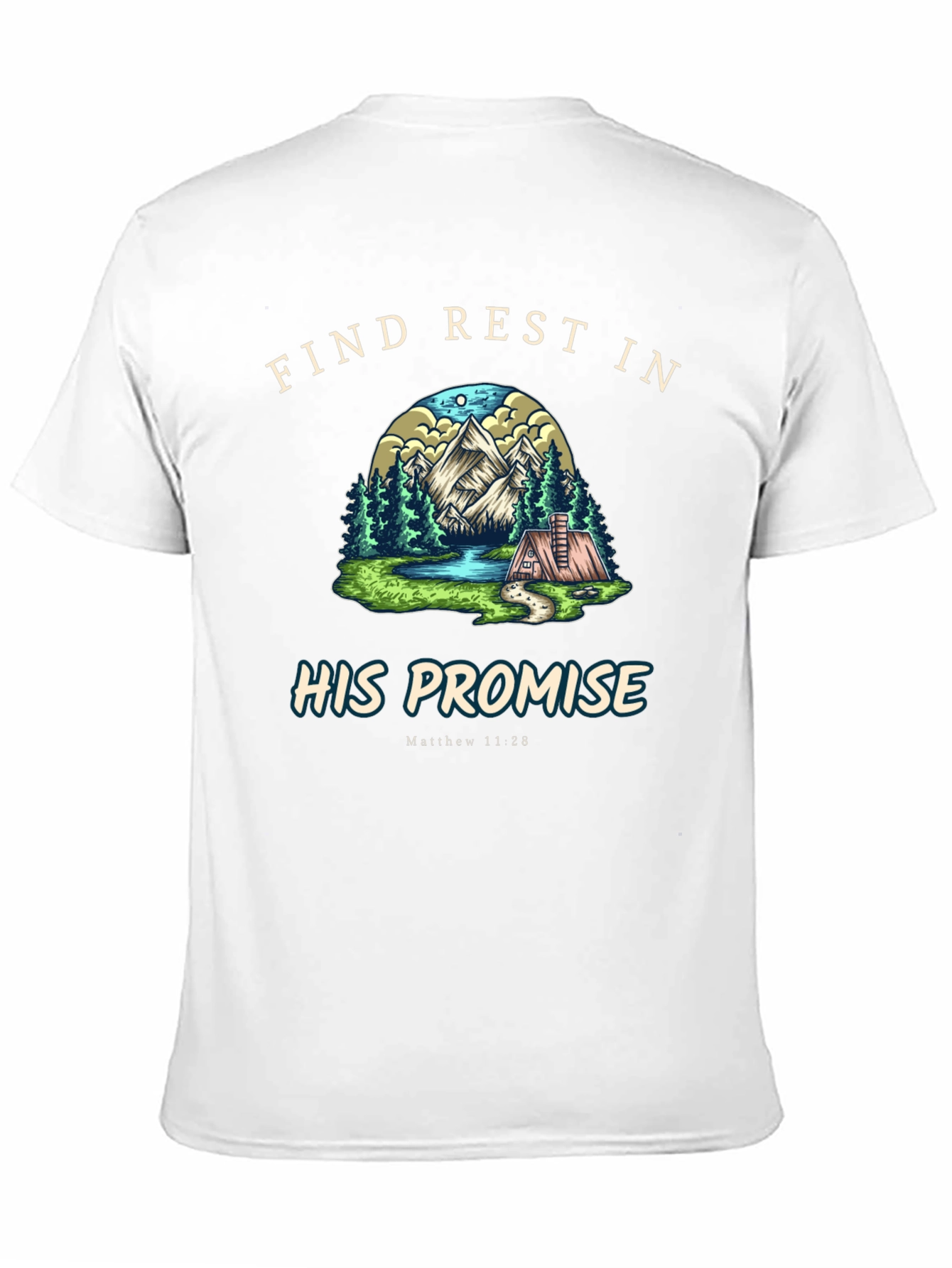 Find Rest in His Promise Black T-Shirt