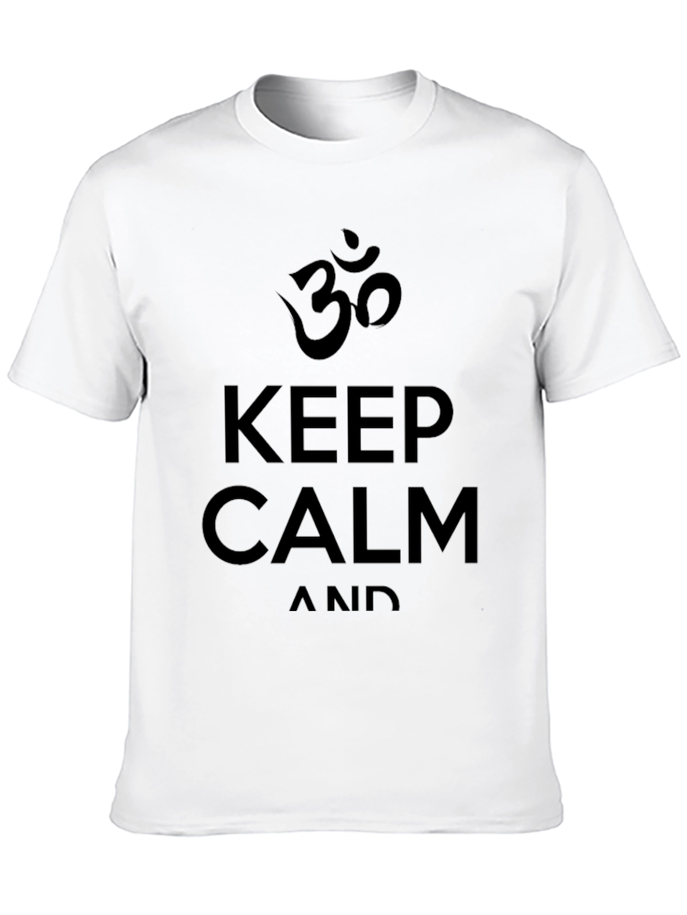 Keep Calm Om Symbol Black T-Shirt