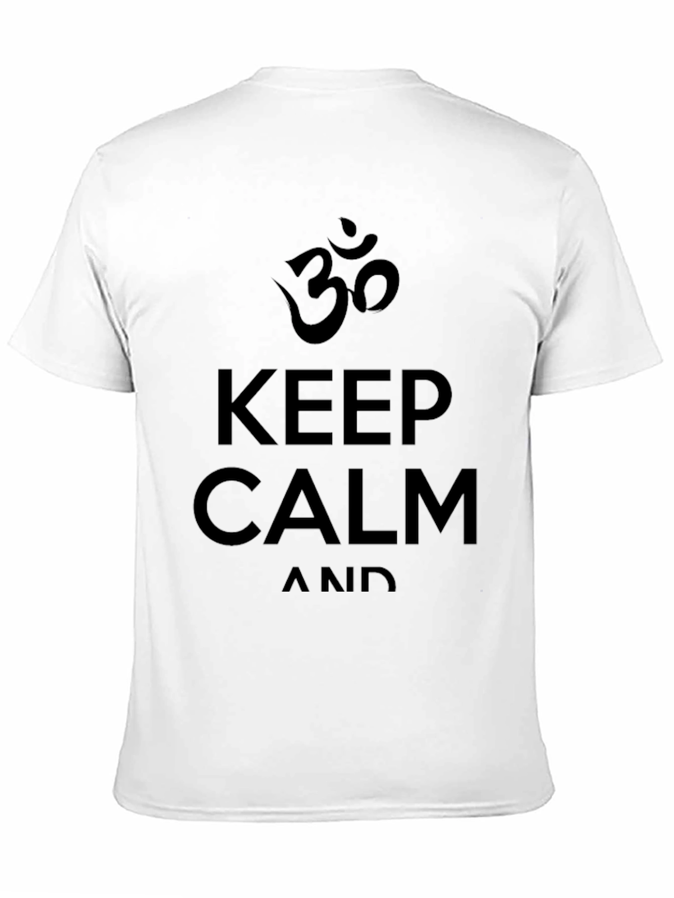 Keep Calm Om Symbol Black T-Shirt