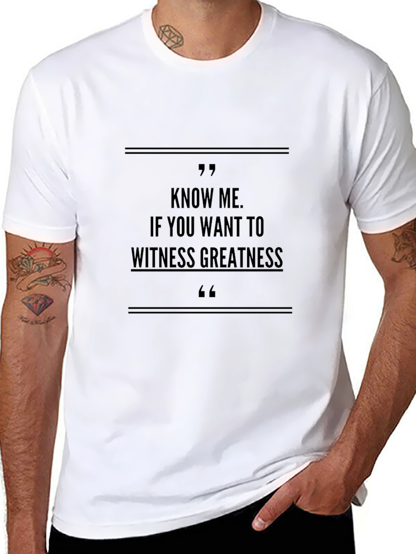 Know Me Greatness Black T-Shirt