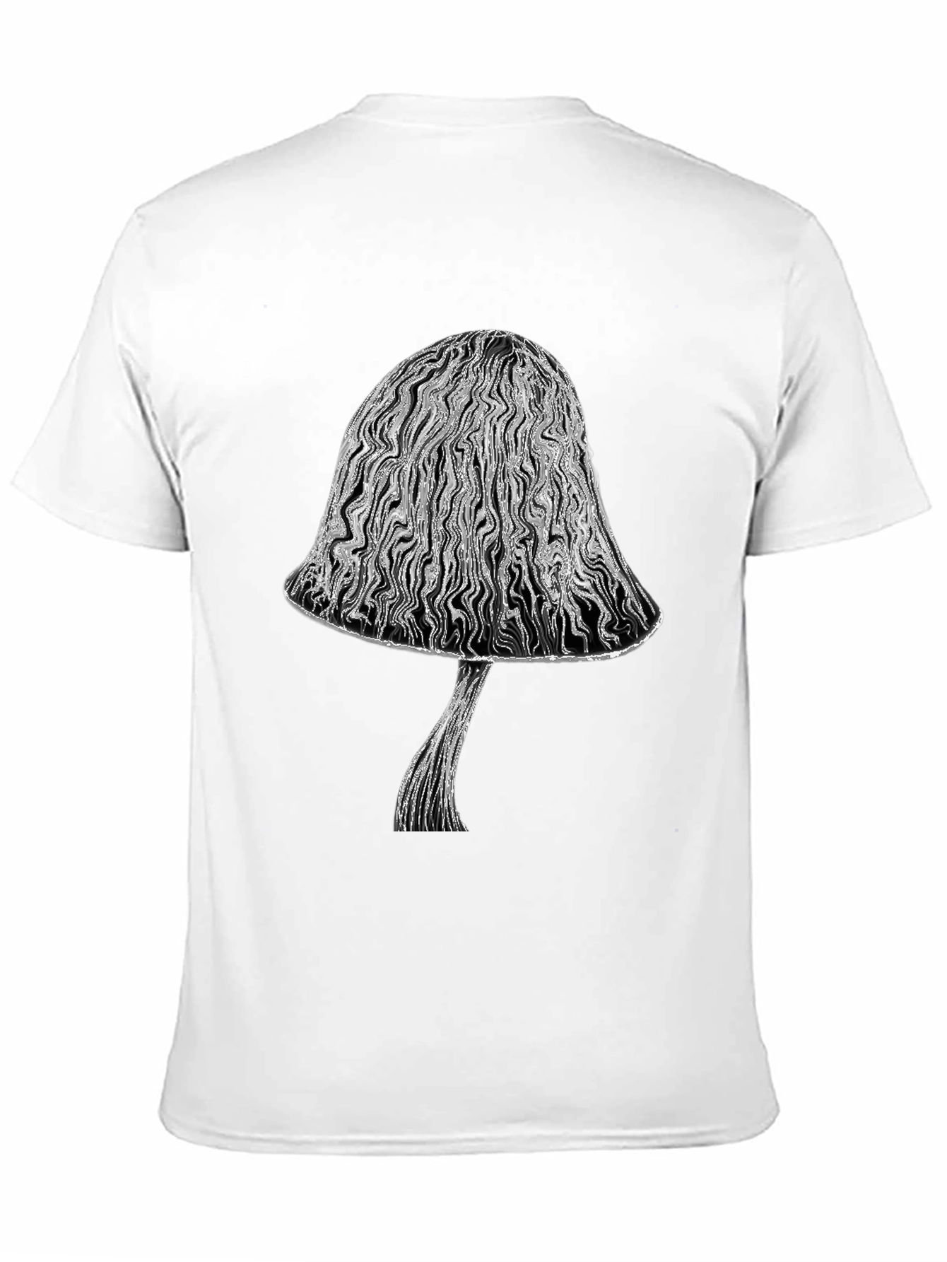 Mushroom Graphic Tee - Unique Black T-Shirt