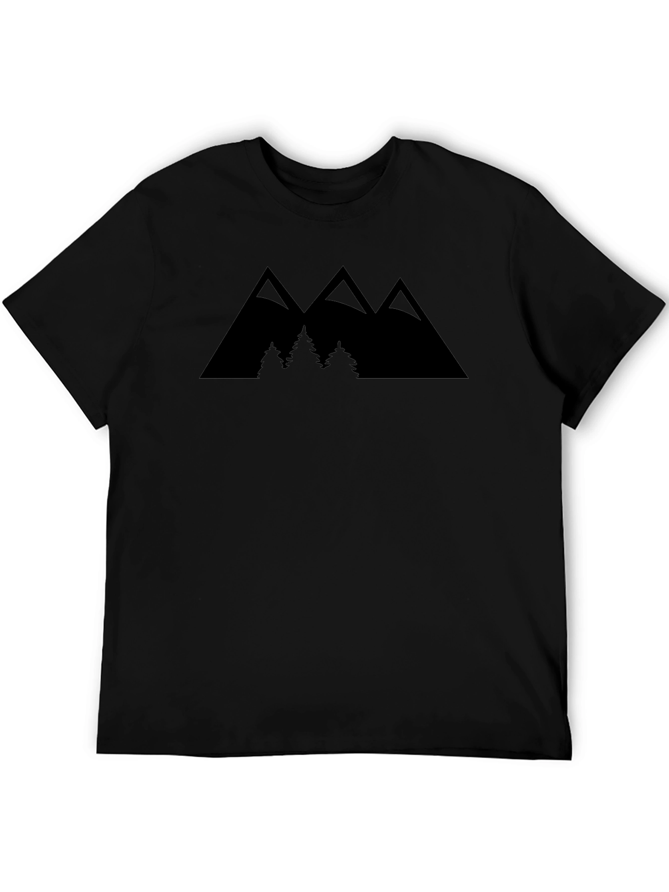 Mountain Peak Graphic Tee - Black Casual Shirt
