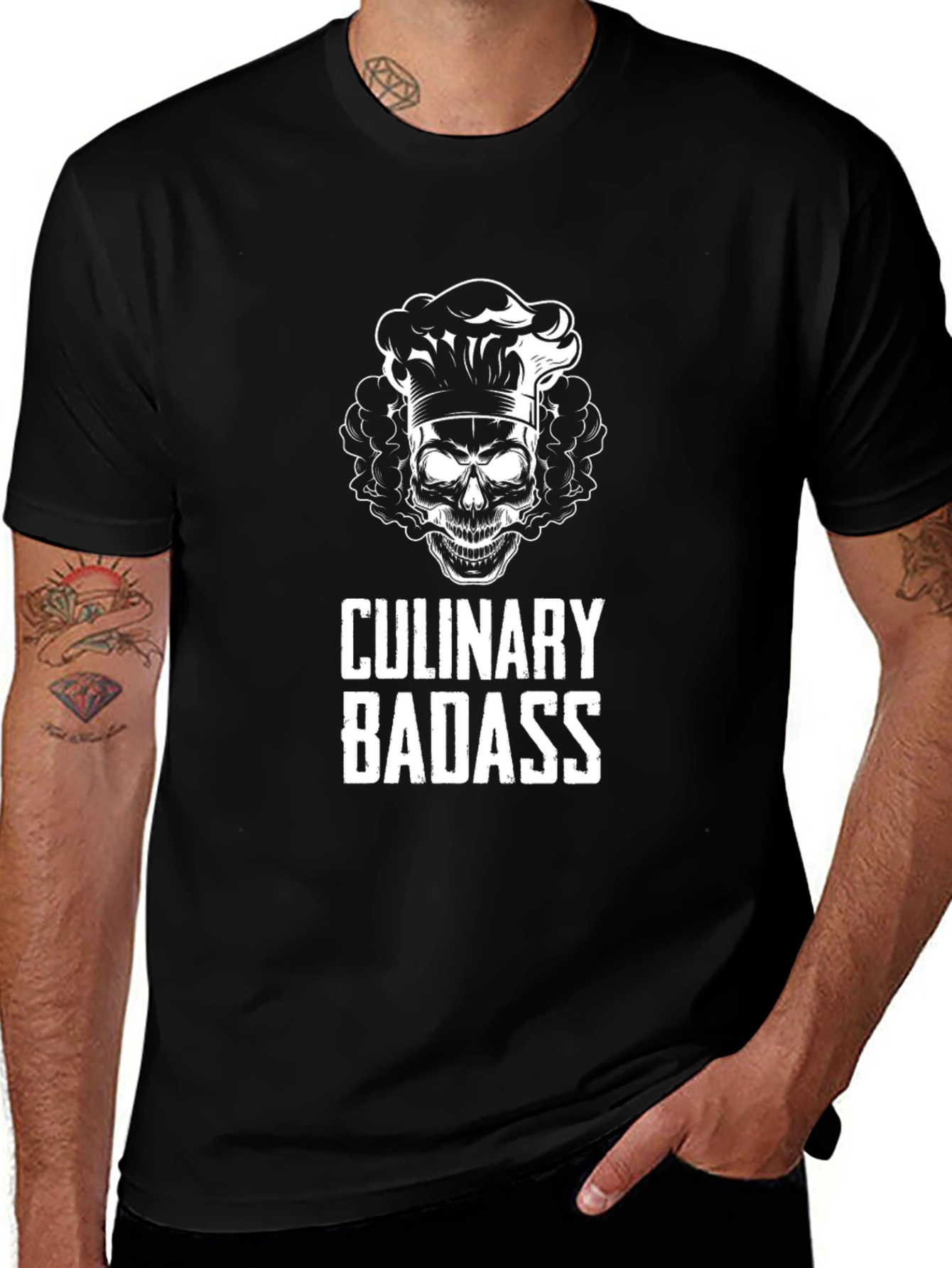 Culinary Badass Graphic T-Shirt - Chef Skull Tee