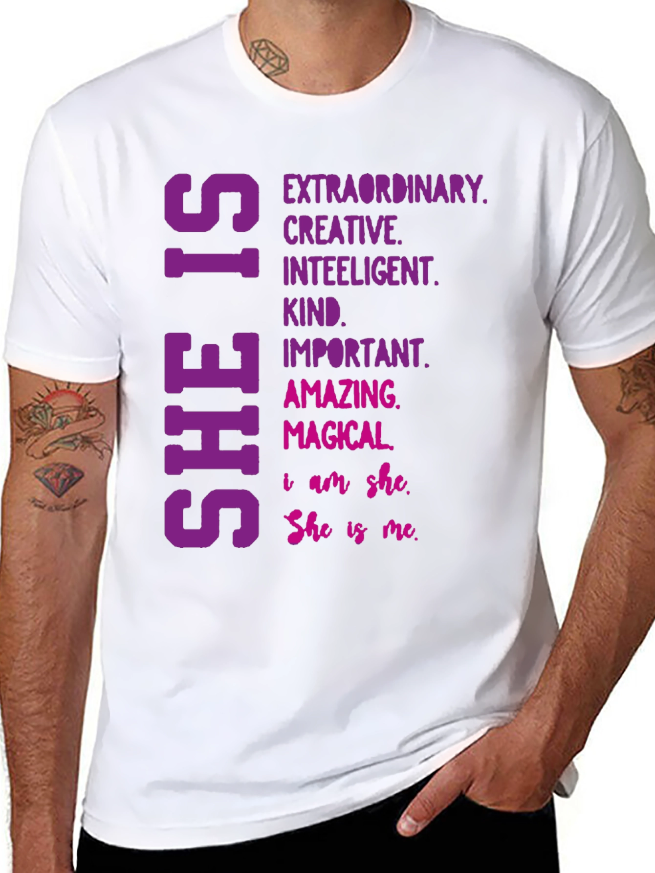 Empowering She Is T-Shirt - Inspirational Womens Tee