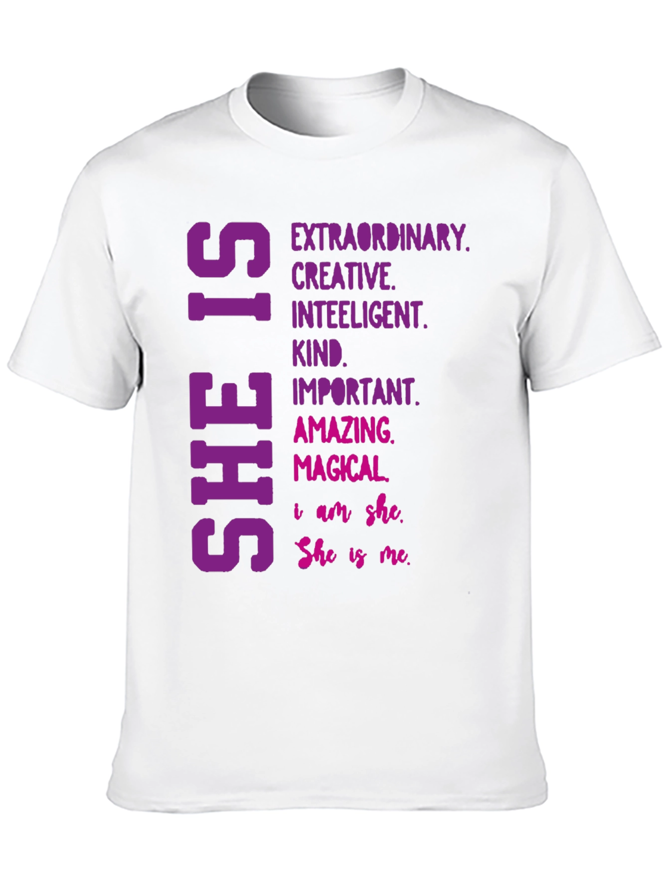 Empowering She Is T-Shirt - Inspirational Womens Tee