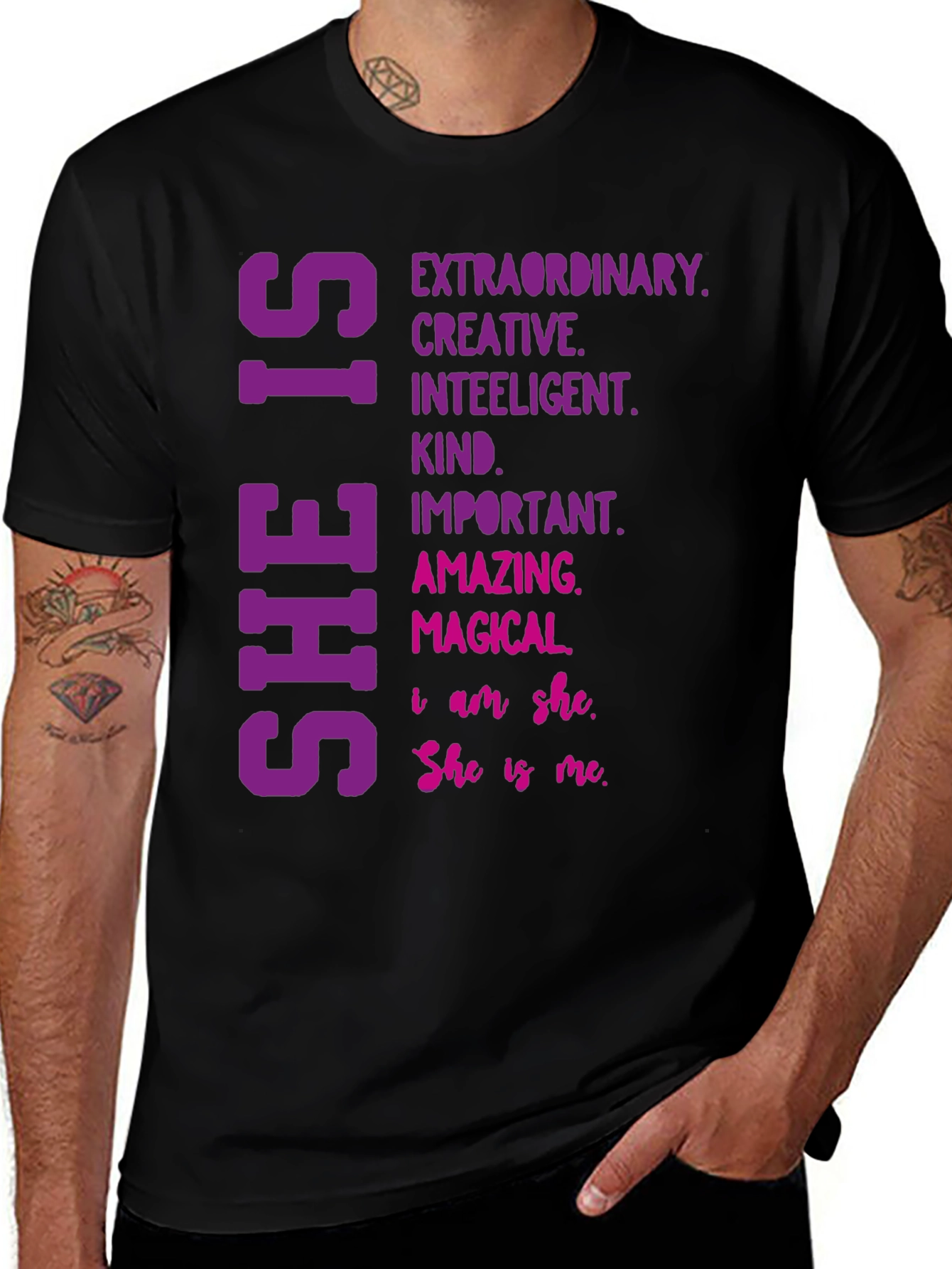 Empowering She Is T-Shirt - Inspirational Womens Tee